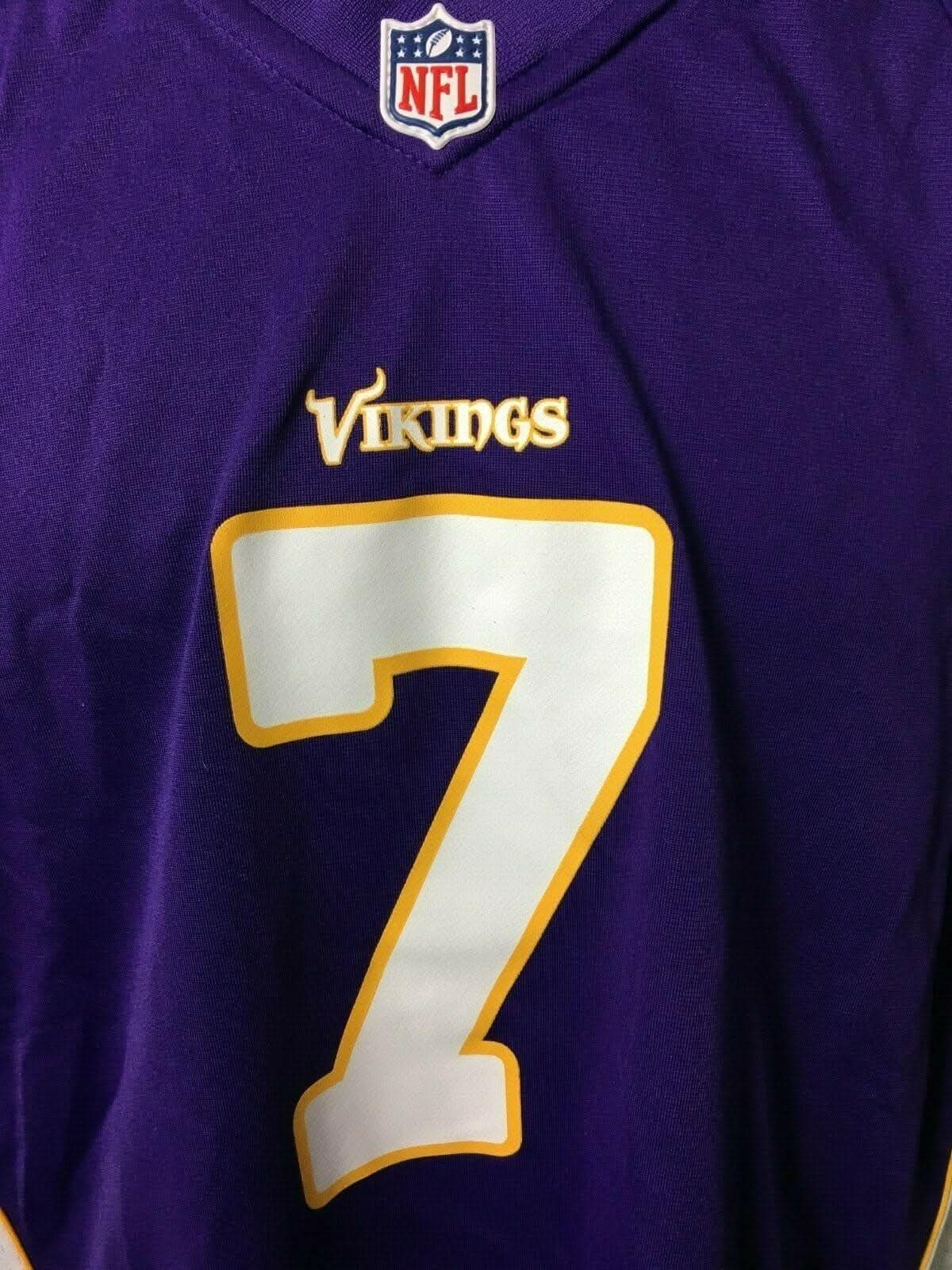 NFL Minnesota Vikings Christian Ponder #7 Game Jersey Youth X-Large NWOT