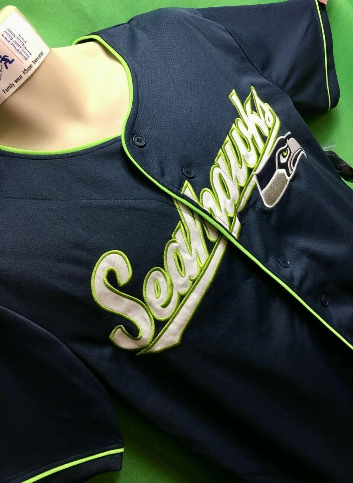 NFL Seattle Seahawks Baseball-Style Jersey Men's Small