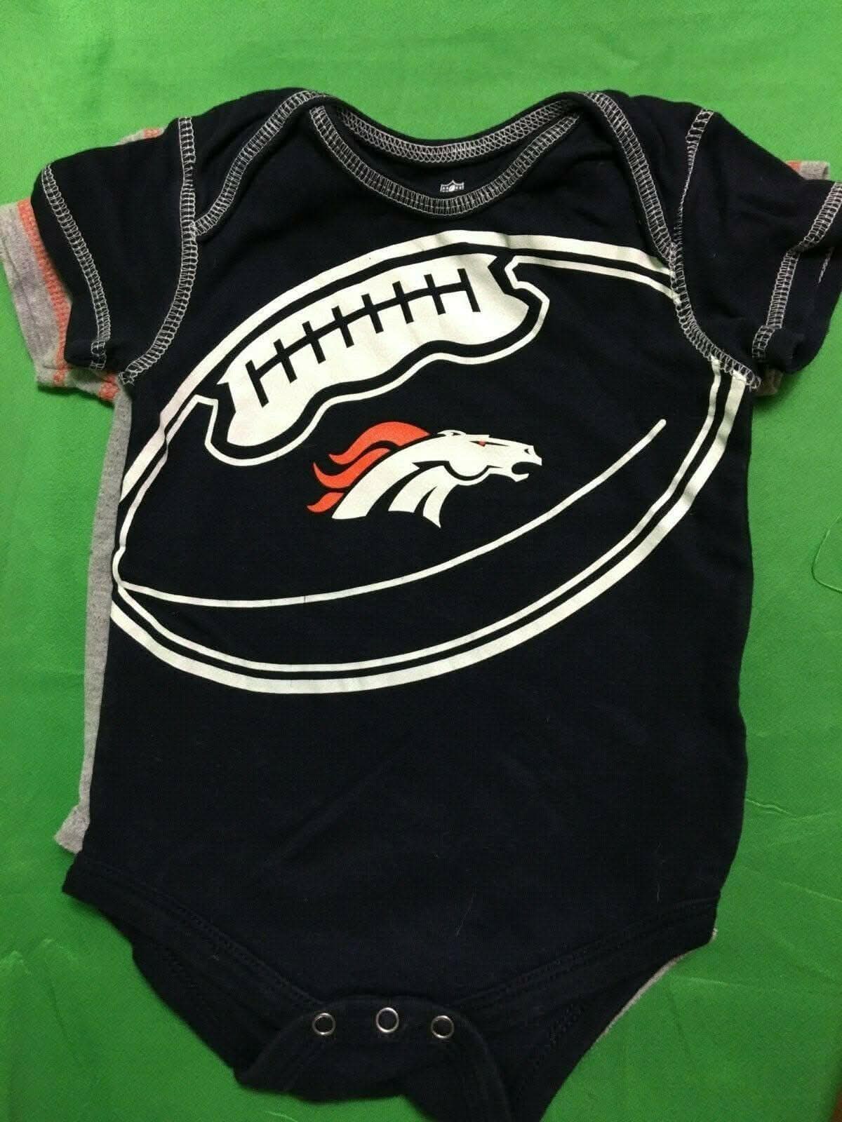 NFL Denver Broncos Set of 3 Bodysuits/Vests 12 Months