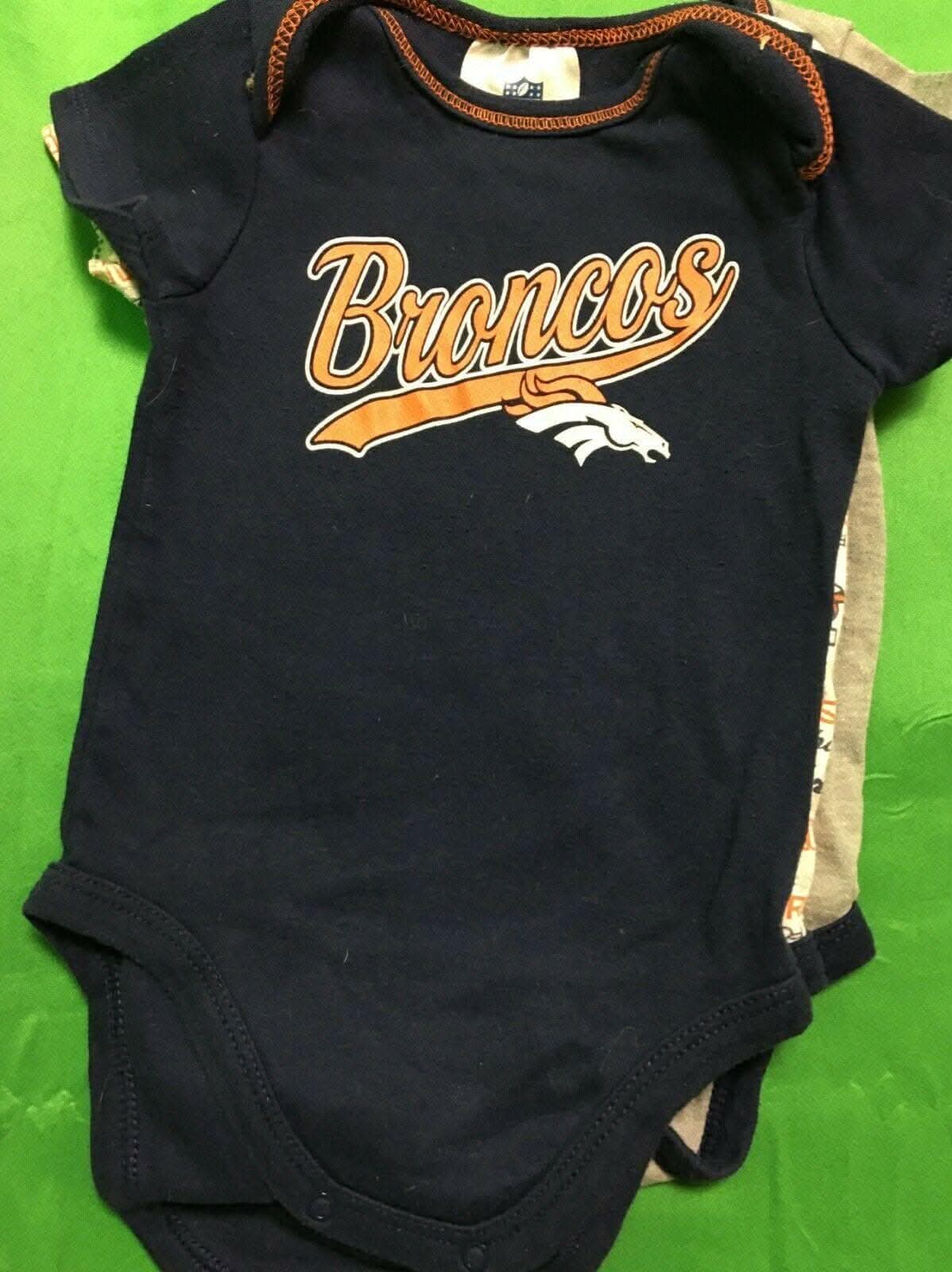 NFL Denver Broncos Set of 3 Bodysuits/Vests 6-12 Months