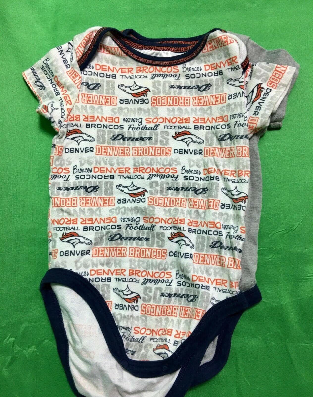 NFL Denver Broncos Set of 3 Bodysuits/Vests 6-12 Months