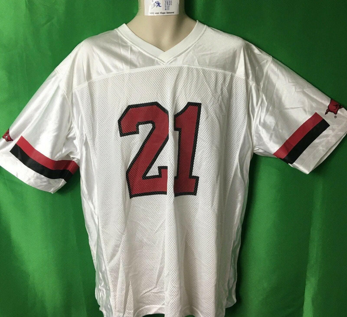 NCAA Arkansas Razorbacks White #21 Jersey Men's Large