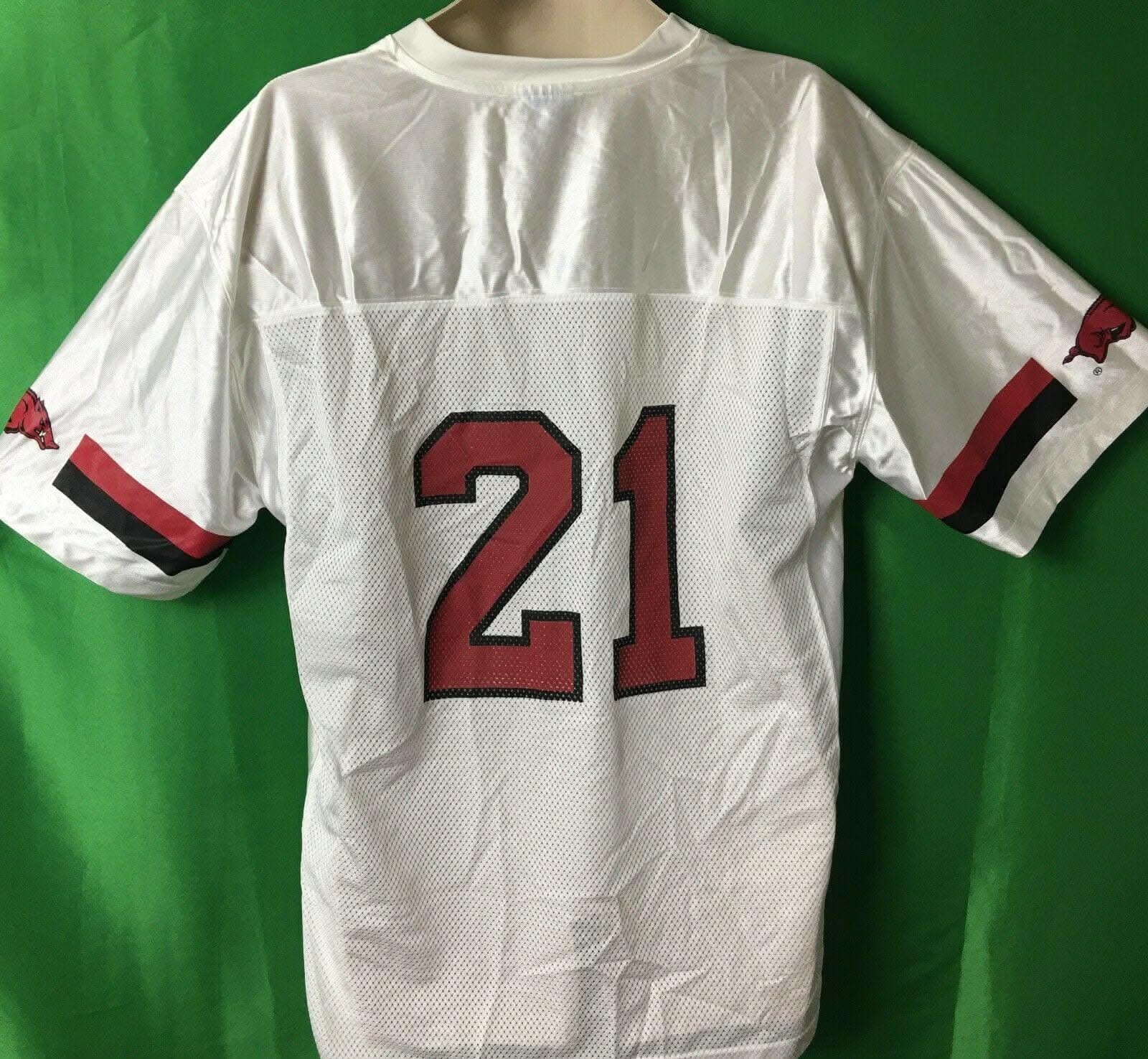 NCAA Arkansas Razorbacks White #21 Jersey Men's Large