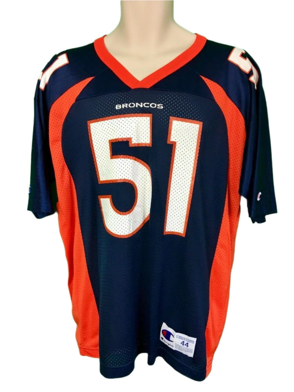 NFL Denver Broncos John Mobley #51 Champion Vintage Jersey Men's Large
