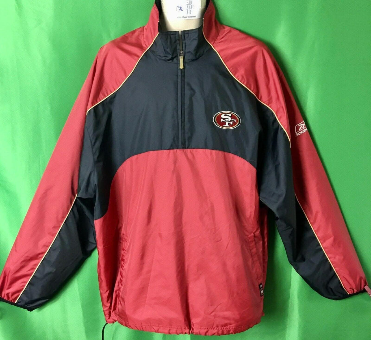 NFL San Francisco 49ers Reebok Pullover Windproof Jacket Men's X-Large