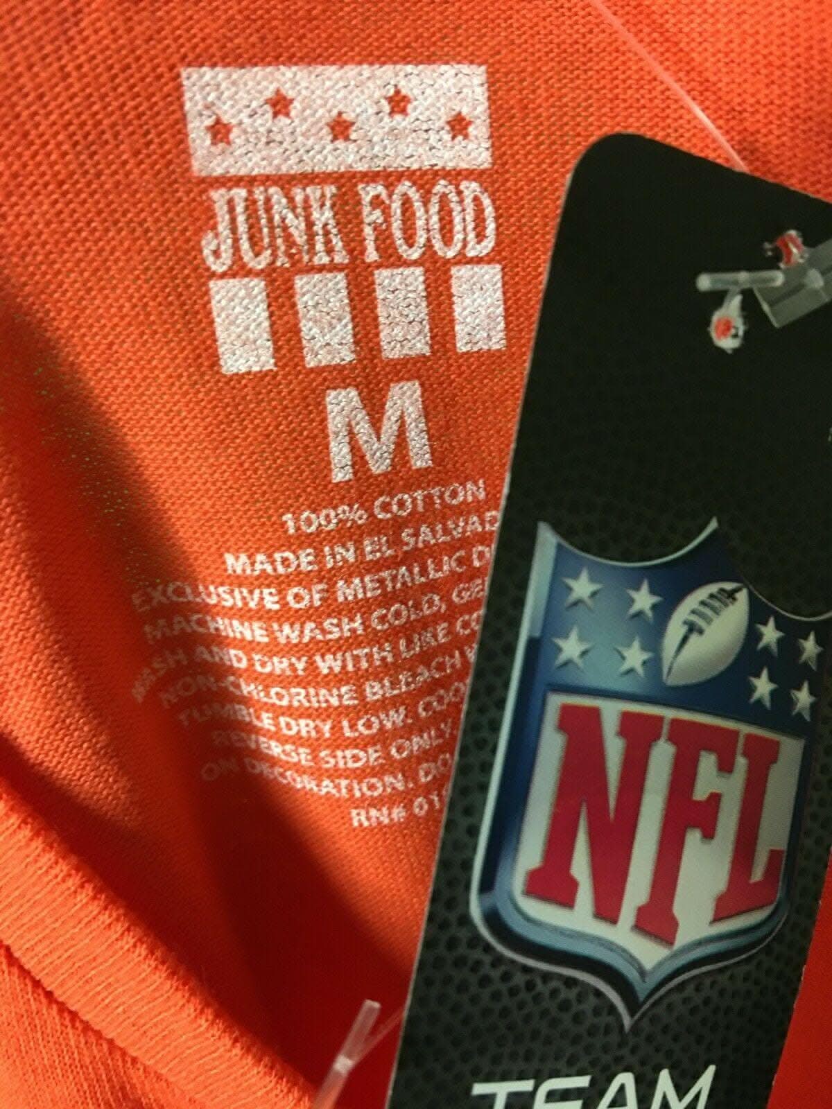 NFL Cleveland Browns Junk Food Orange L/S T-Shirt Men's Medium NWT