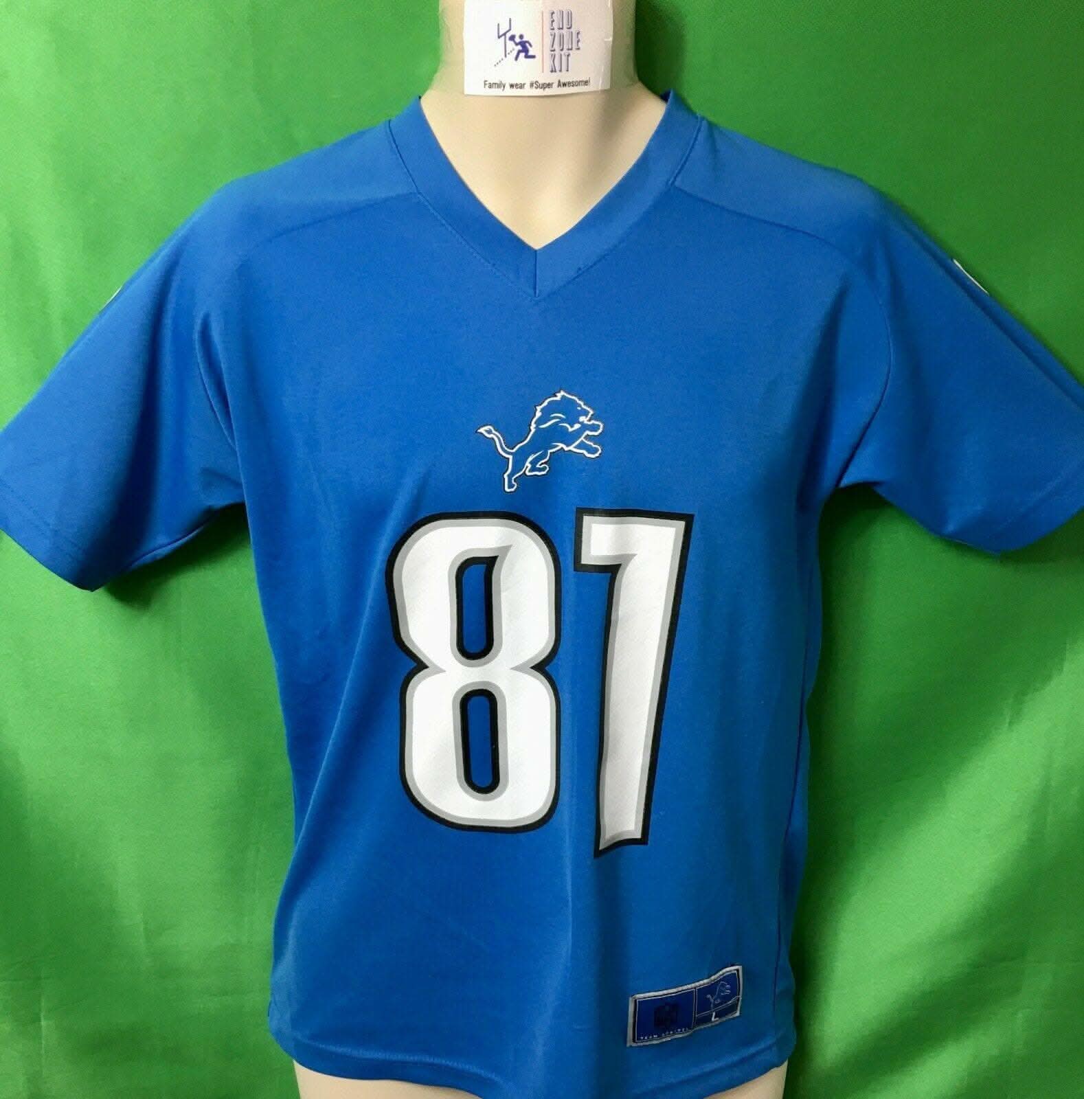 NFL Detroit Lions Calvin Johnson #81 Jersey Youth Large 14-16