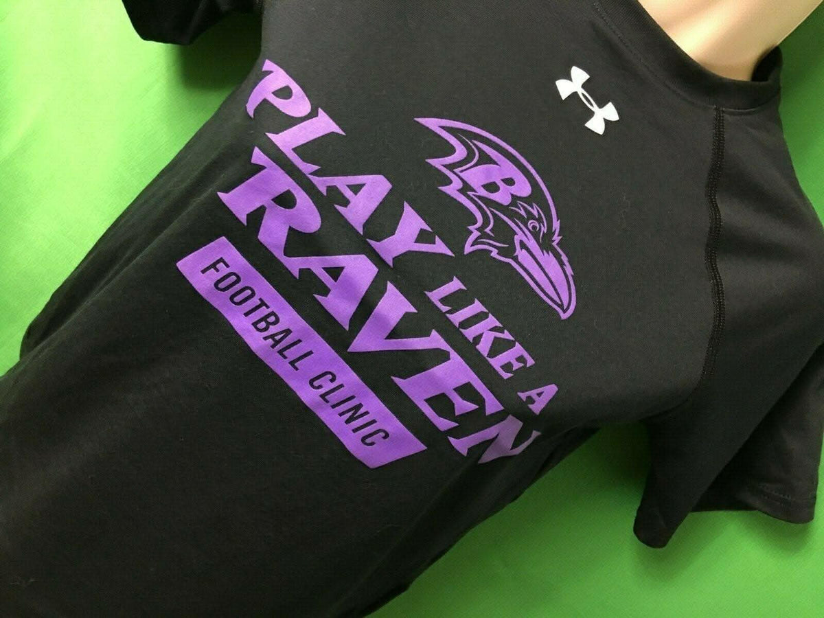 NFL Baltimore Ravens Under Armour Heat Gear T-Shirt Youth Medium 10-12