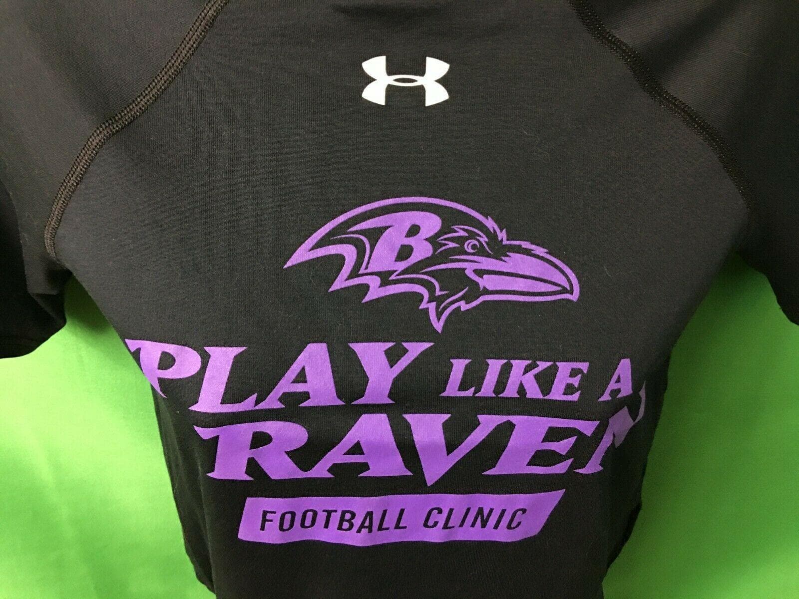 NFL Baltimore Ravens Under Armour Heat Gear T-Shirt Youth Medium 10-12