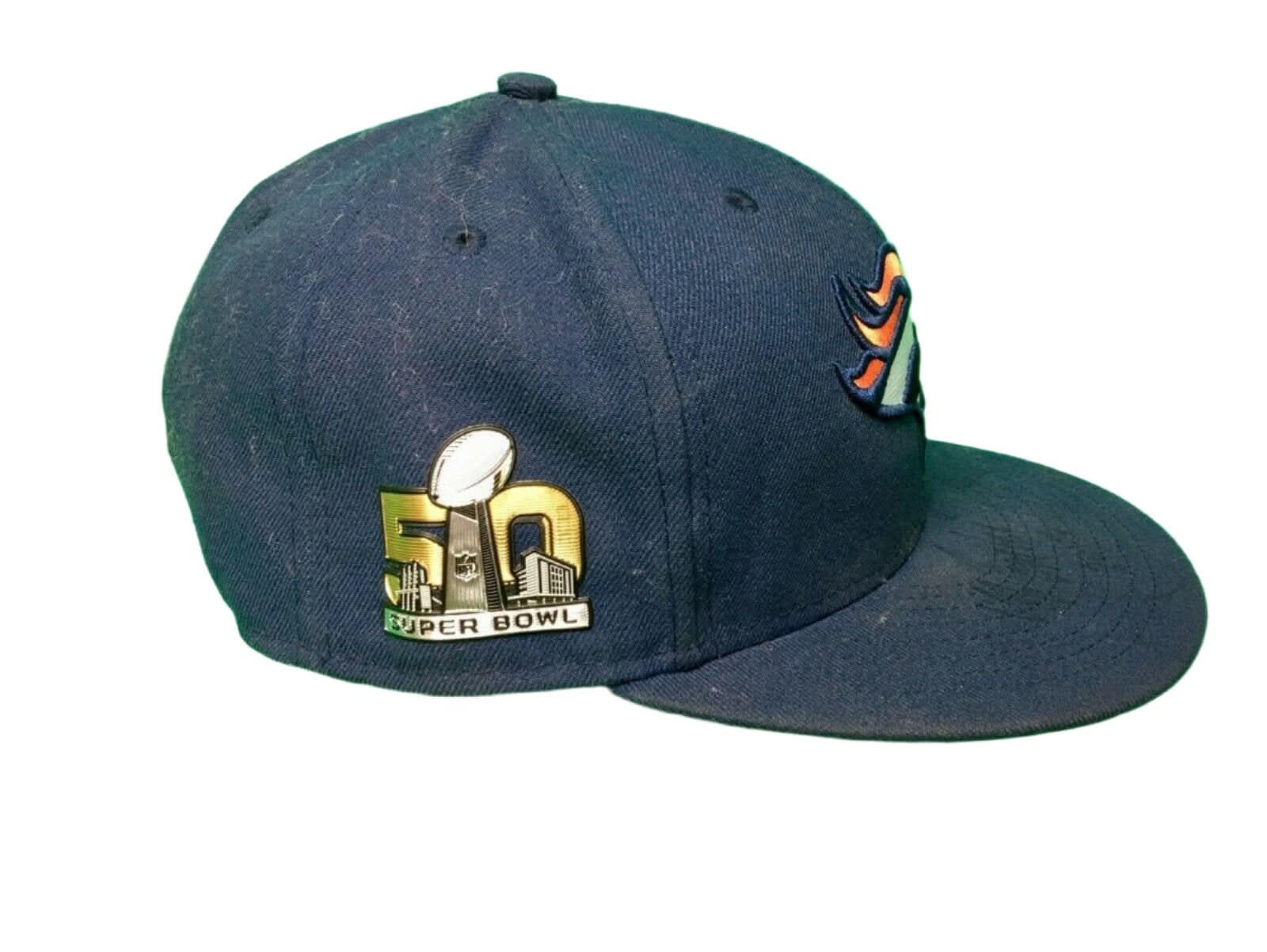 NFL Denver Broncos SIGNED New Era 59FIFTY Fitted Baseball Hat/Cap 7-1/8
