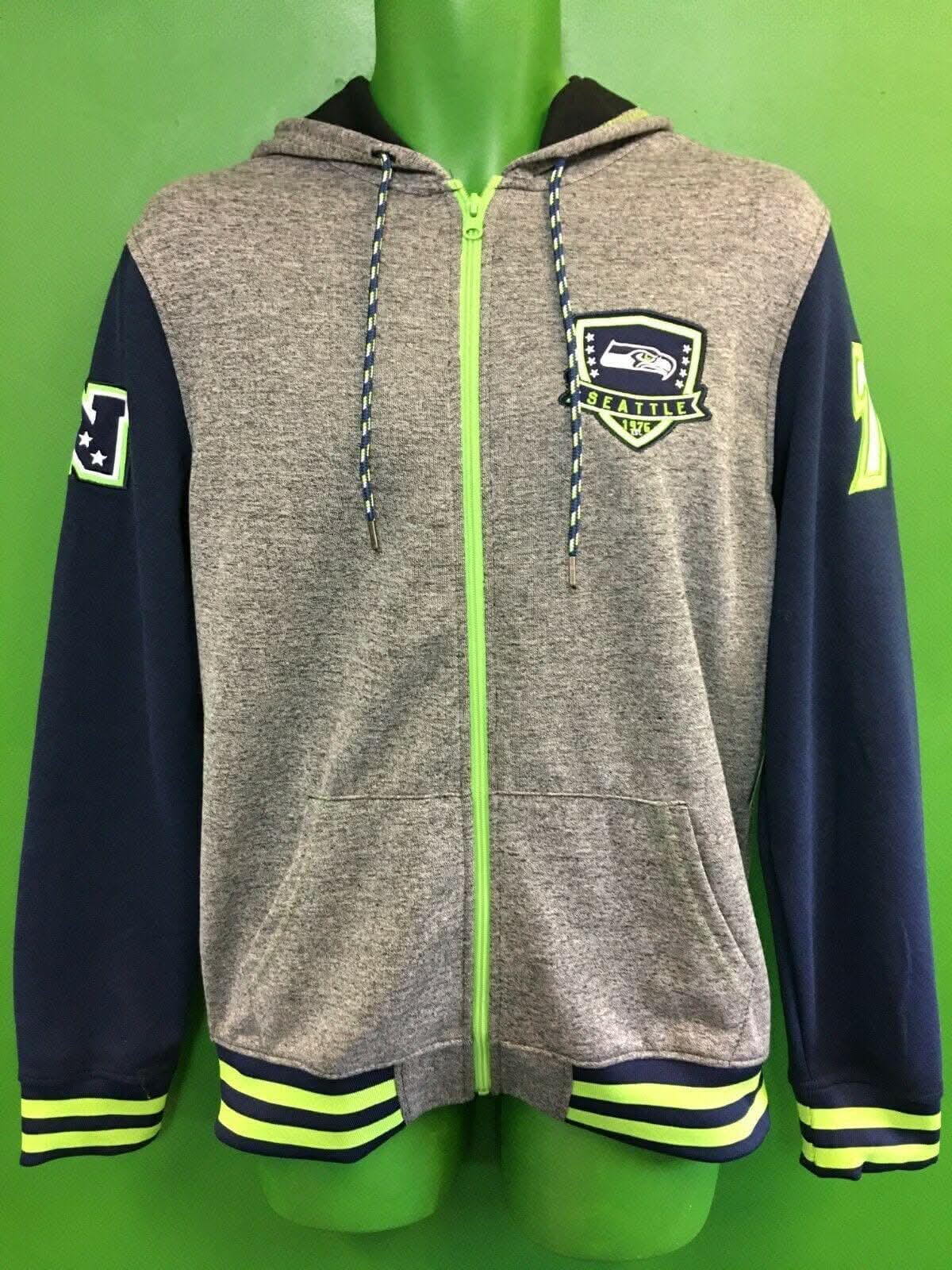 NFL Seattle Seahawks Heathered Full Zip Coat/Jacket Men's Medium NWT