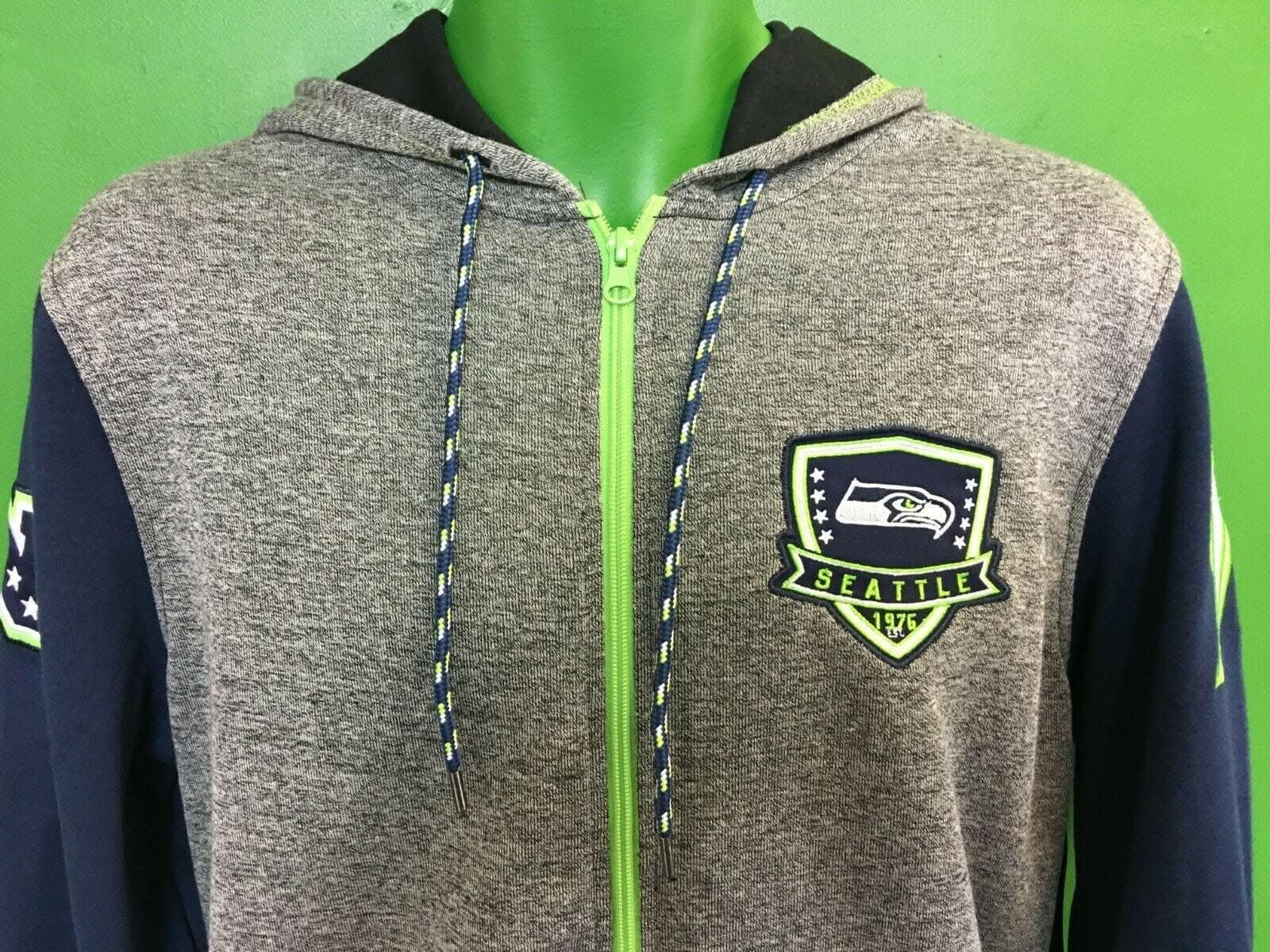 NFL Seattle Seahawks Heathered Full Zip Coat/Jacket Men's Medium NWT