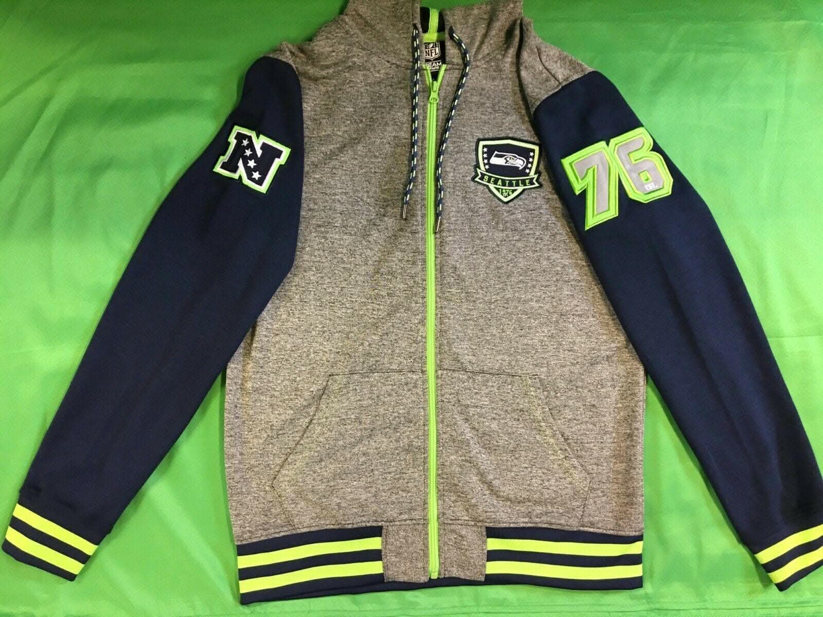 NFL Seattle Seahawks Heathered Full Zip Coat/Jacket Men's Medium NWT