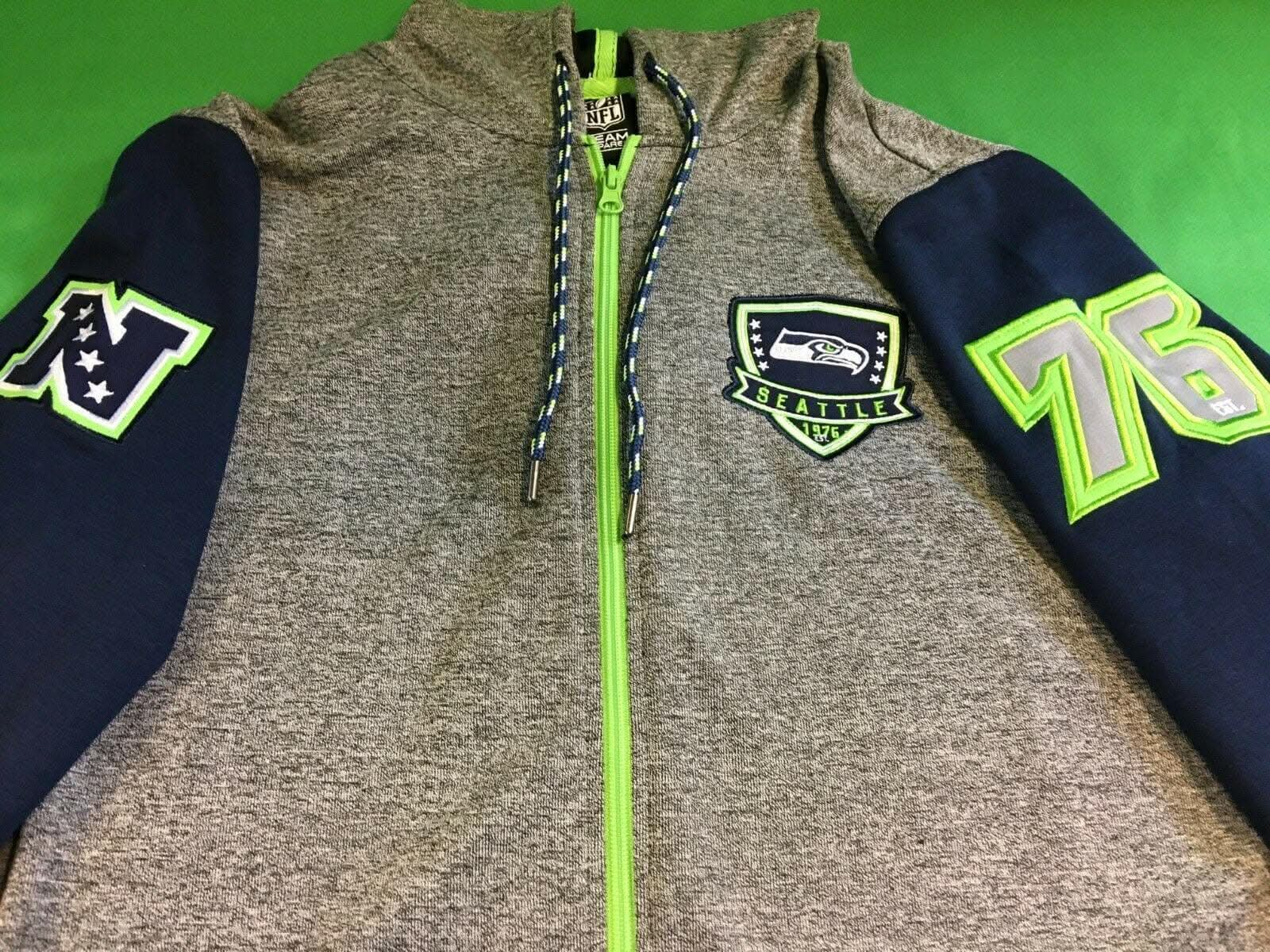 NFL Seattle Seahawks Heathered Full Zip Coat/Jacket Men's Medium NWT