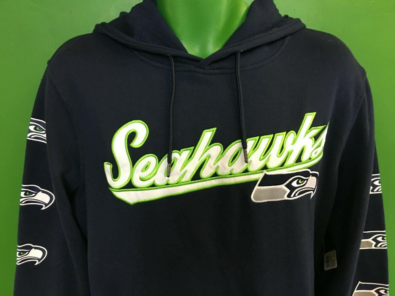 NFL Seattle Seahawks Stitched Spellout Hoodie Men's Small NWT