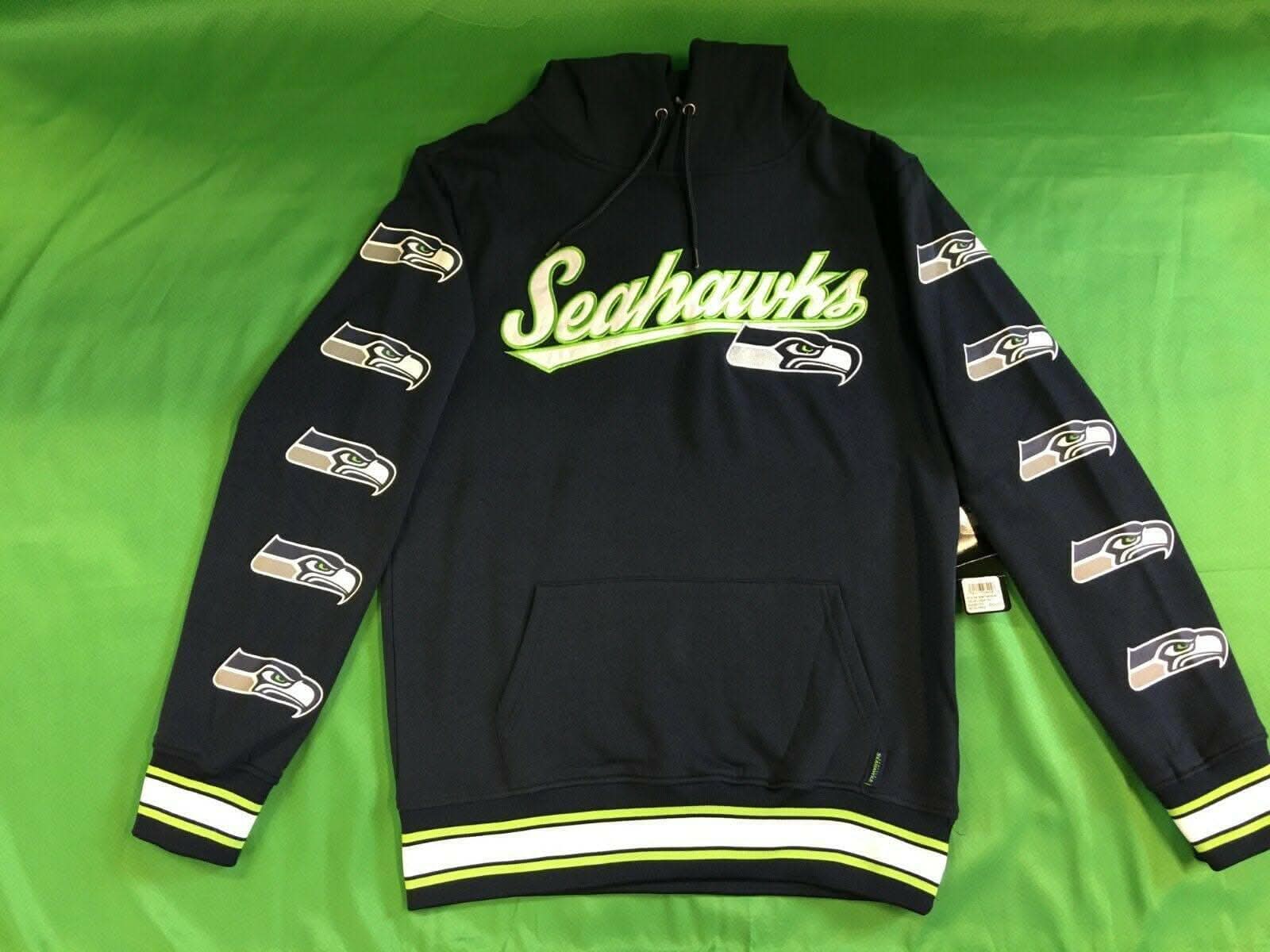 NFL Seattle Seahawks Stitched Spellout Hoodie Men's Small NWT