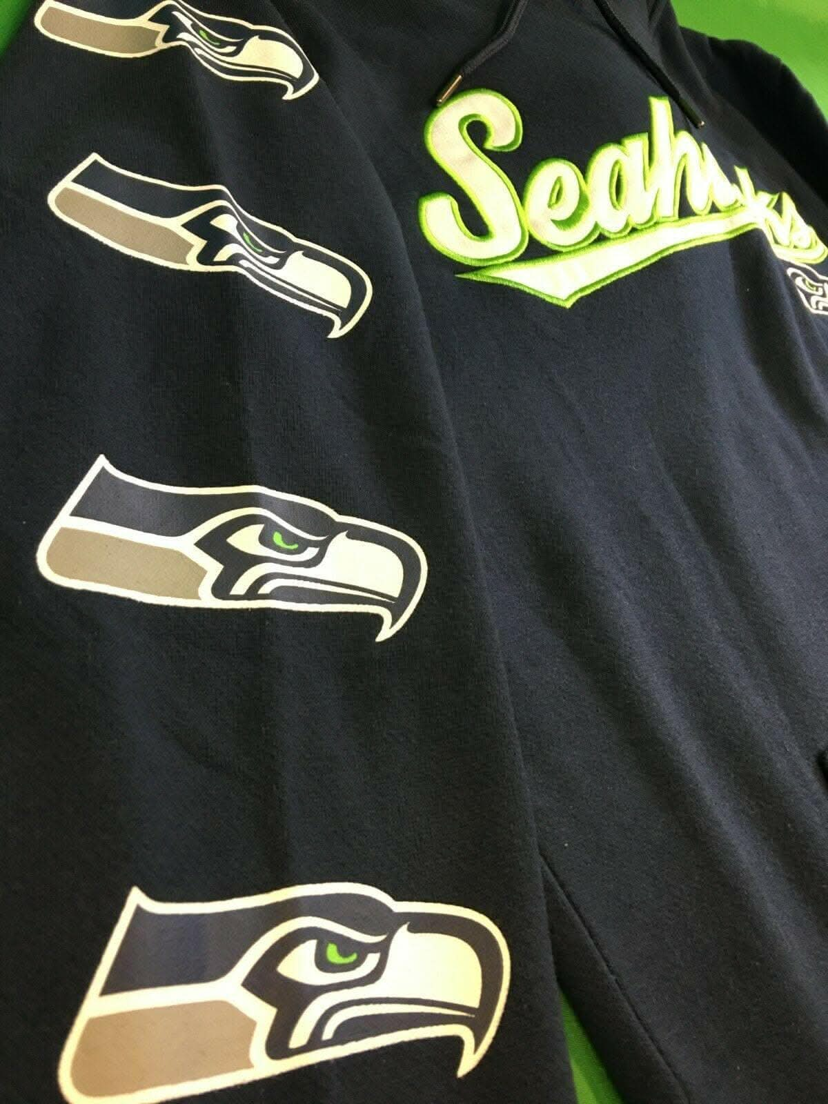 NFL Seattle Seahawks Stitched Spellout Hoodie Men's Small NWT