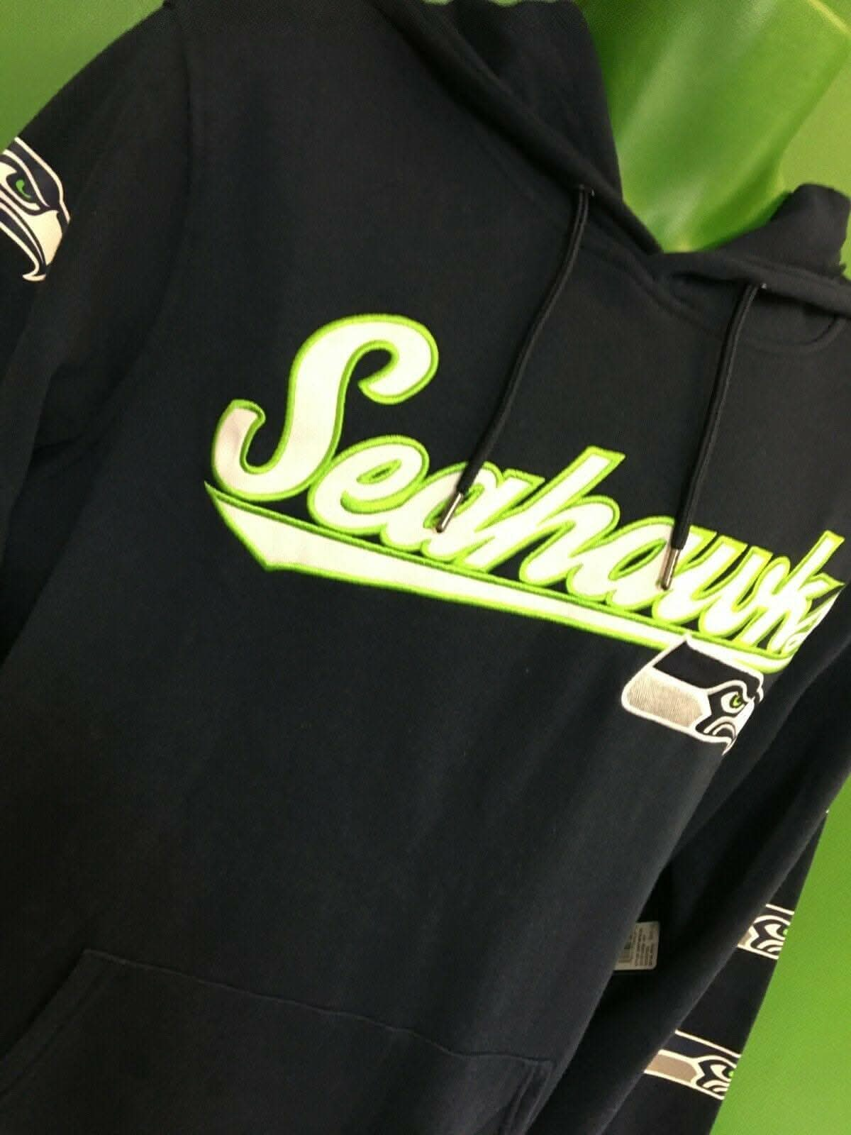 NFL Seattle Seahawks Stitched Spellout Hoodie Men's X-Large NWT