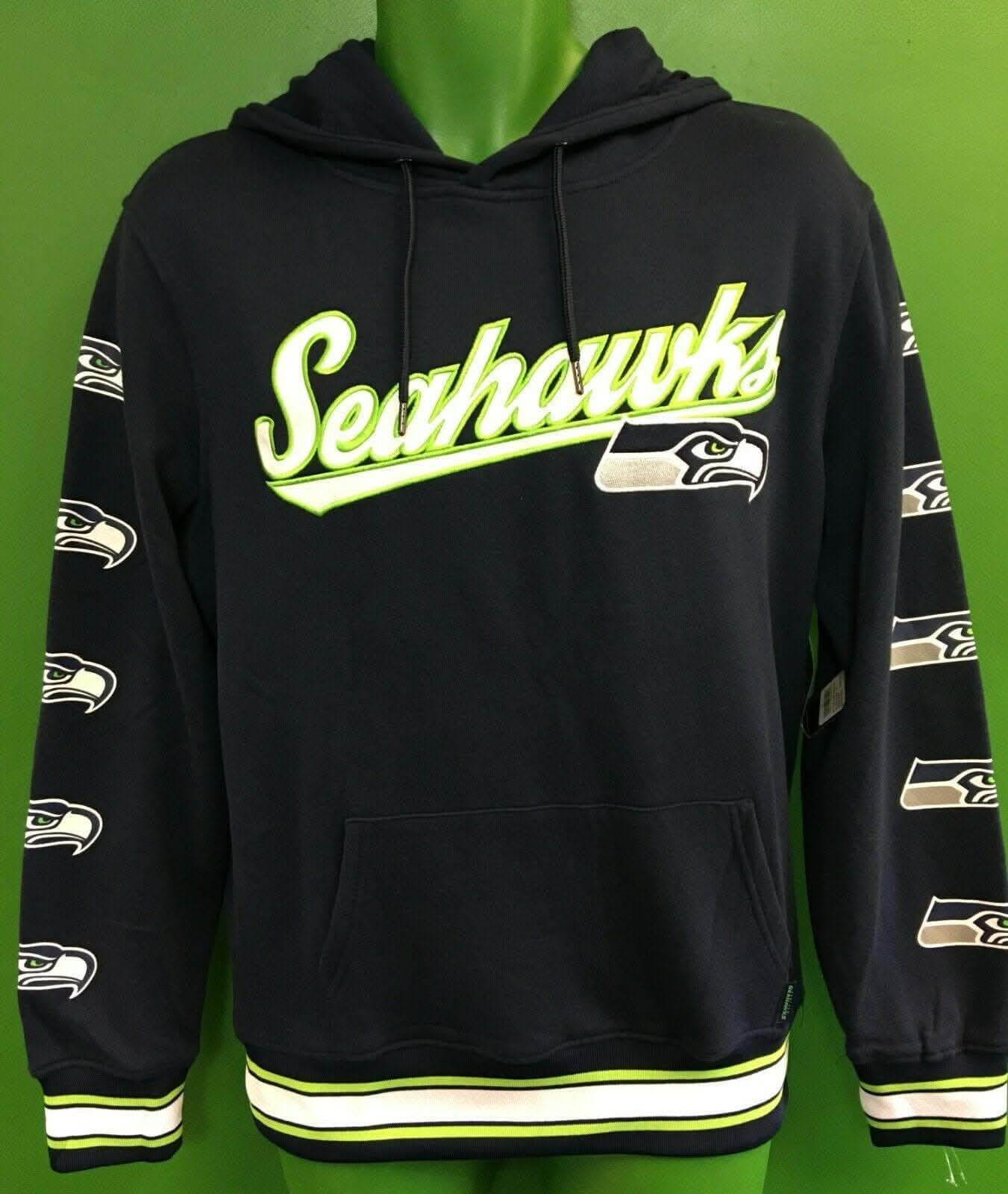 NFL Seattle Seahawks Stitched Spellout Hoodie Men's X-Large NWT