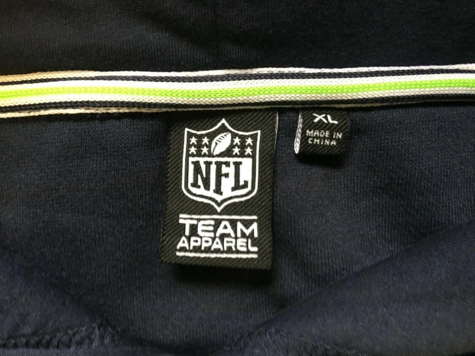 NFL Seattle Seahawks Stitched Spellout Hoodie Men's X-Large NWT