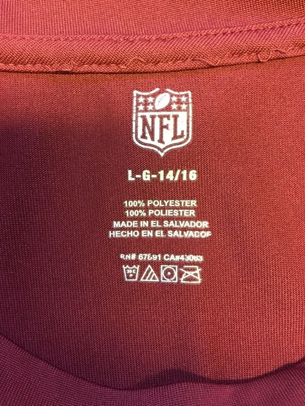 NFL Washington Commanders (Redskins) Wicking T-Shirt Youth Large 14-16