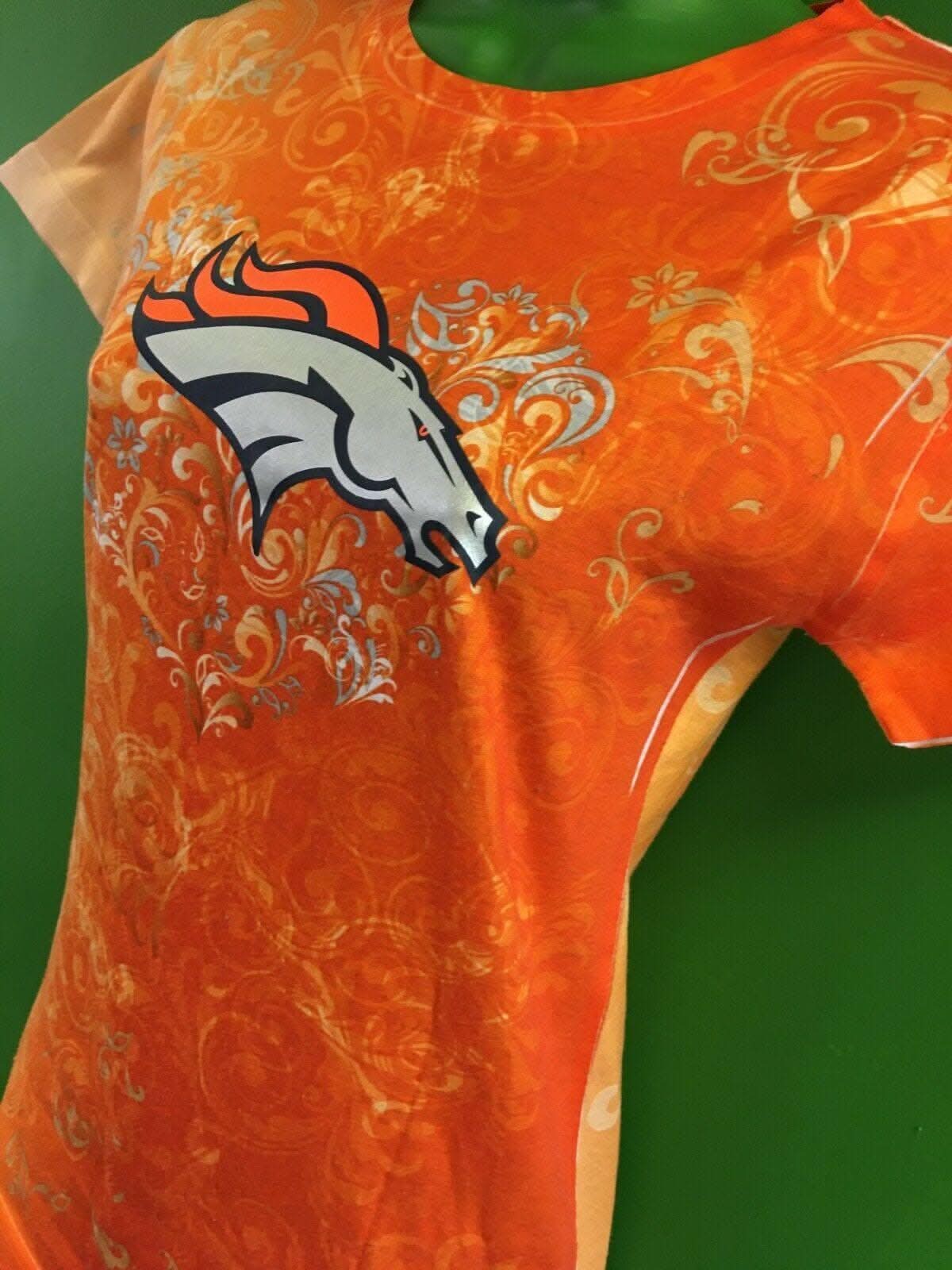 NFL Denver Broncos Girls' Stylised T-Shirt Youth Medium 10-12