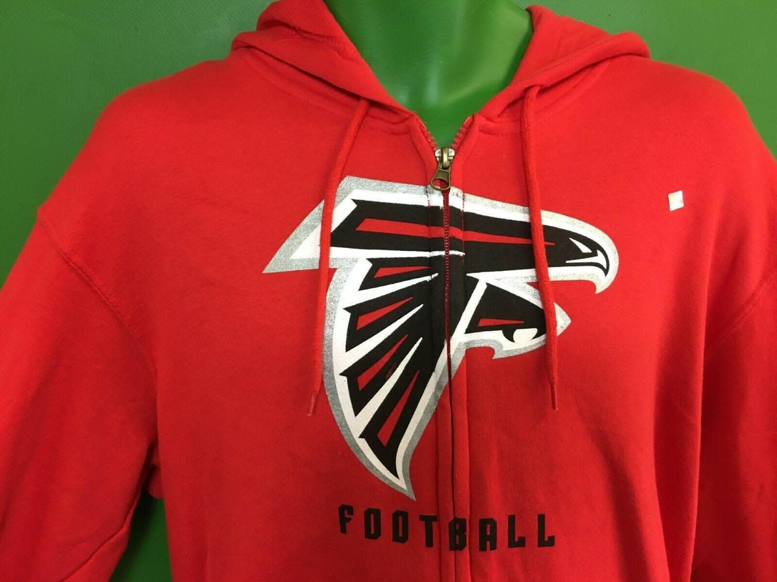 NFL Atlanta Falcons Majestic Full-Zip Red Hoodie Men's Large NWOT