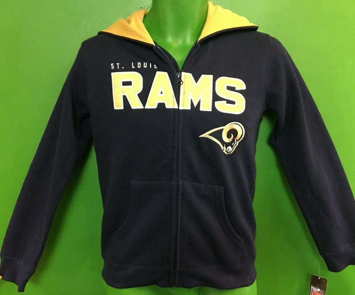 NFL (St Louis) Los Angeles Rams Full-Zip Hoodie Youth Medium 10-12 NWT