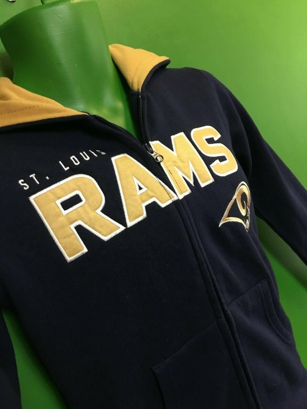 NFL (St Louis) Los Angeles Rams Full-Zip Hoodie Youth Medium 10-12 NWT
