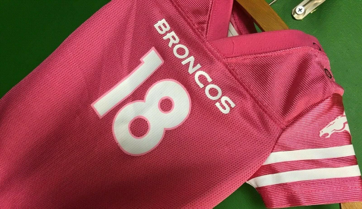 NFL Denver Broncos Peyton Manning #18 Pink Bodysuit/Vest 12 Months