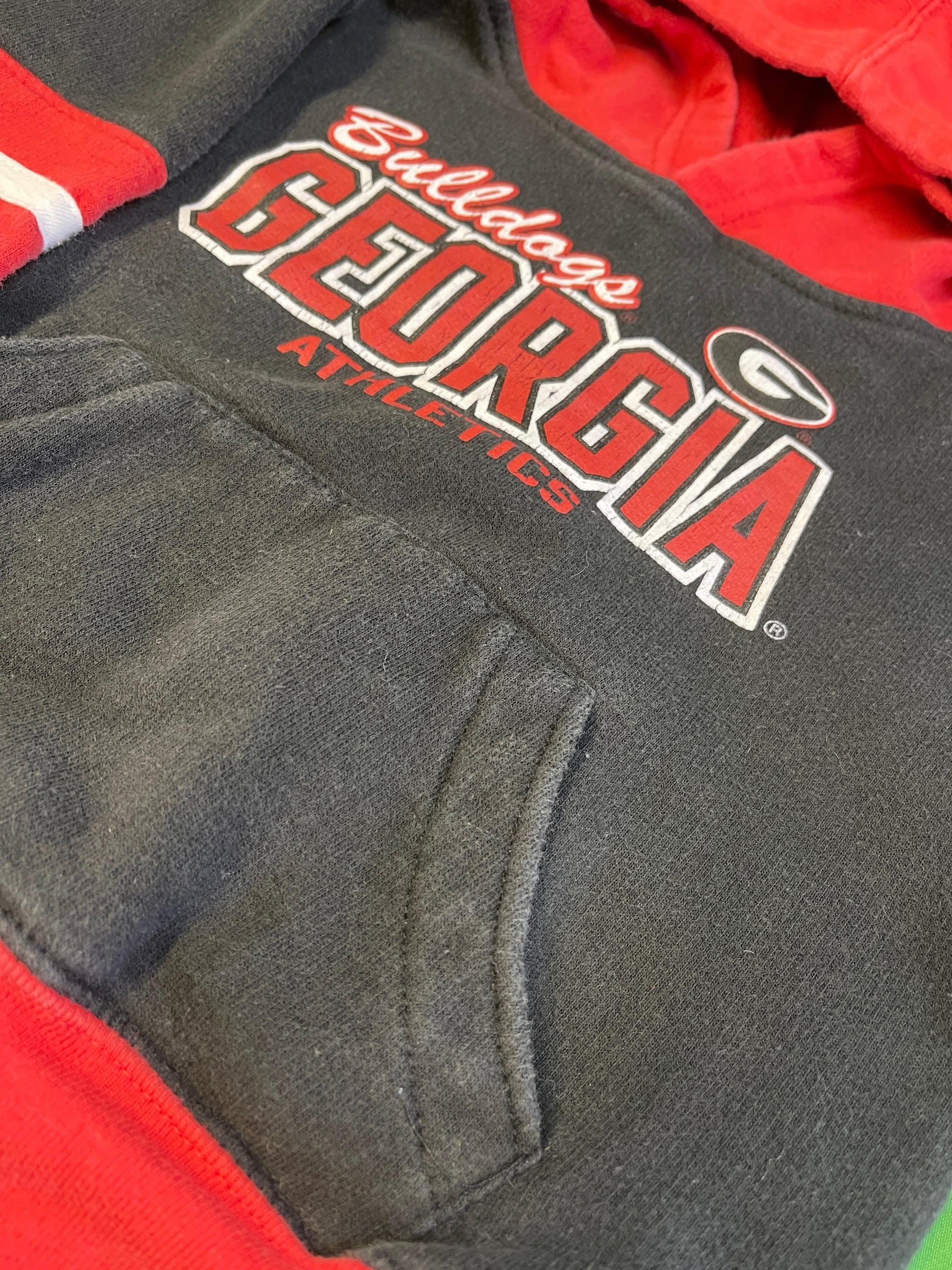 NCAA Georgia Bulldogs Black & Red Pullover Hoodie Toddler 3T