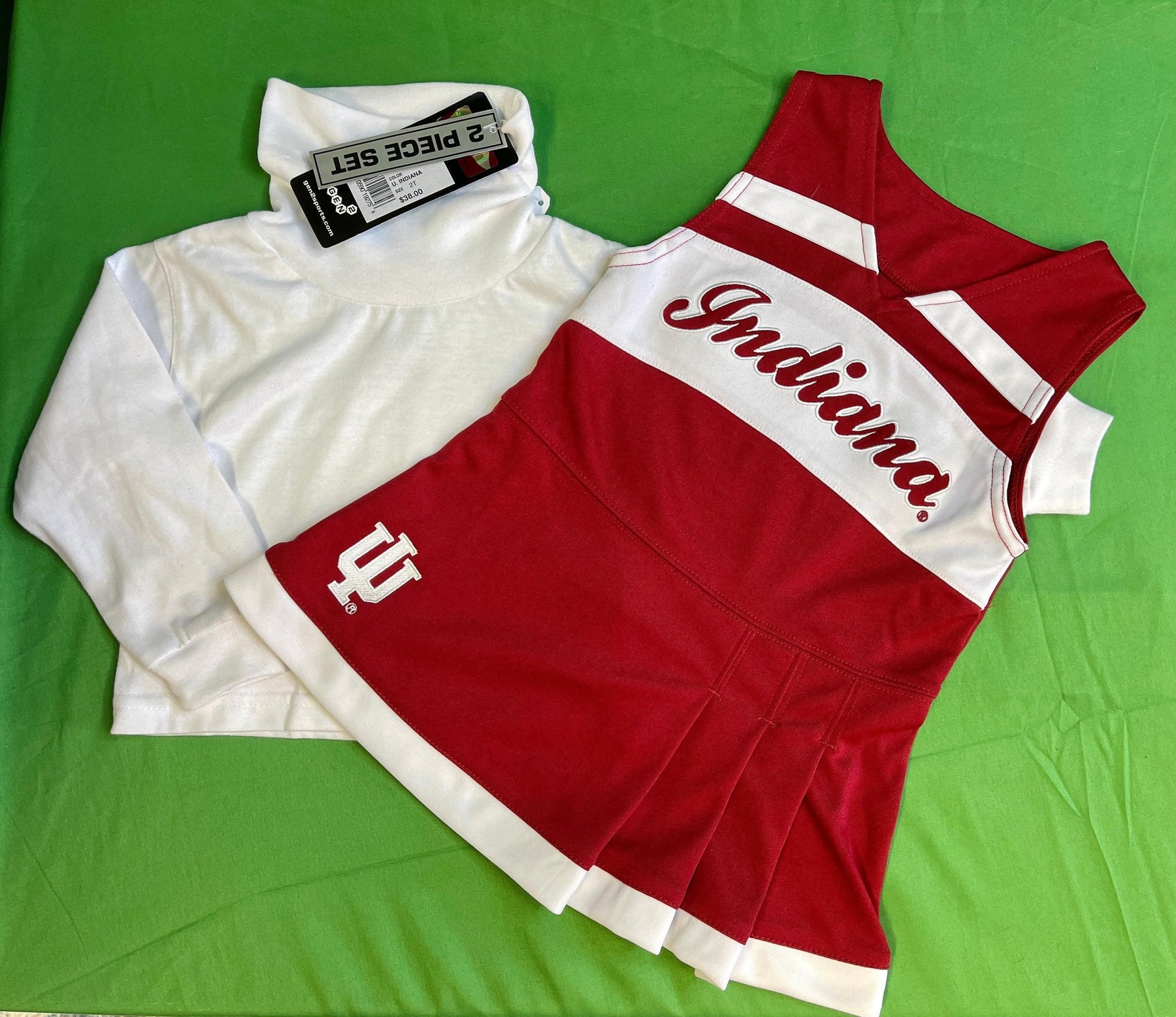 NCAA Indiana Hoosiers Cheerleader Outfit 2-piece Set Toddler 2T NWT