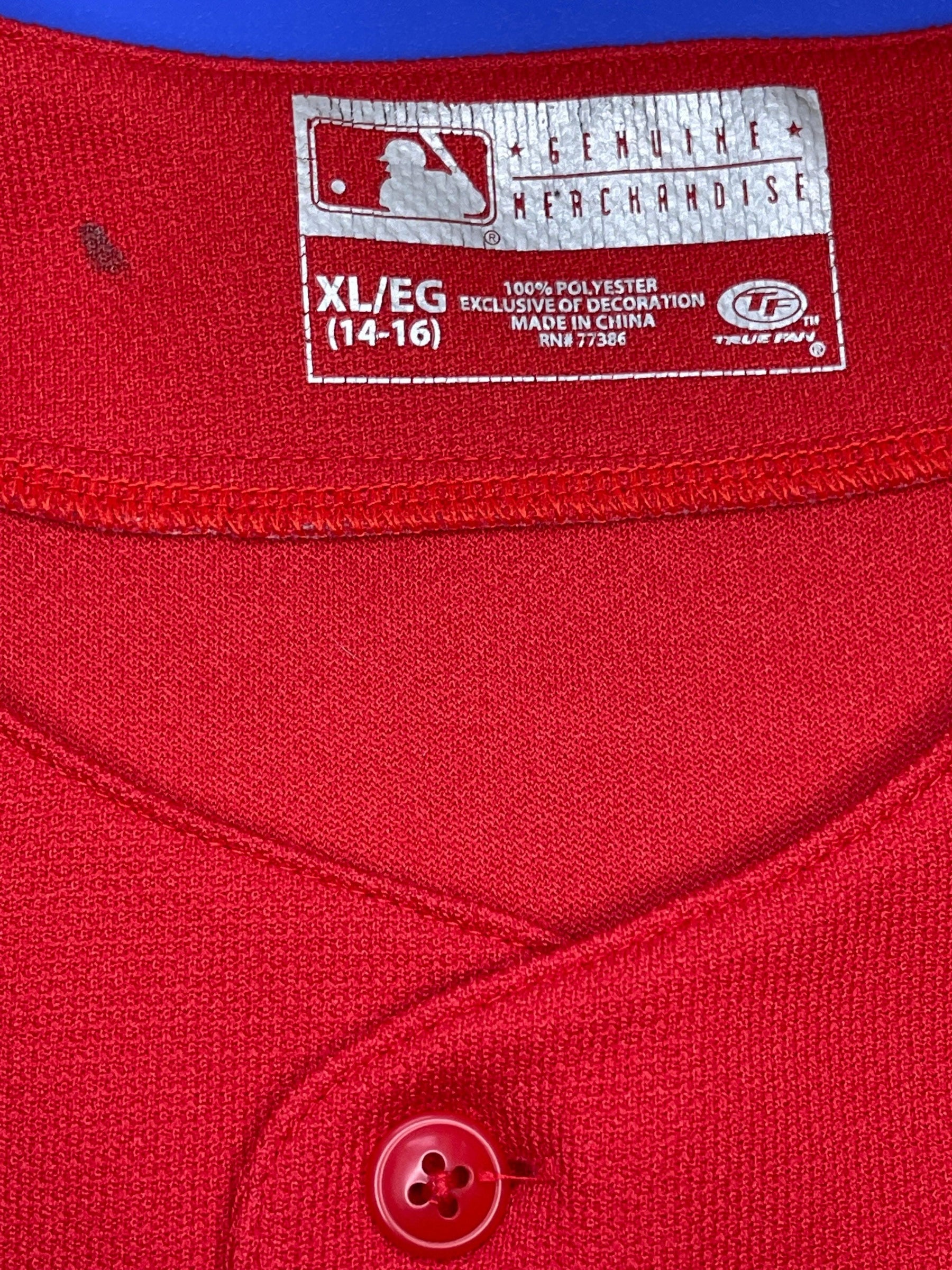 MLB Los Angeles Angels True Fan Red Jersey Youth Large 14-16
