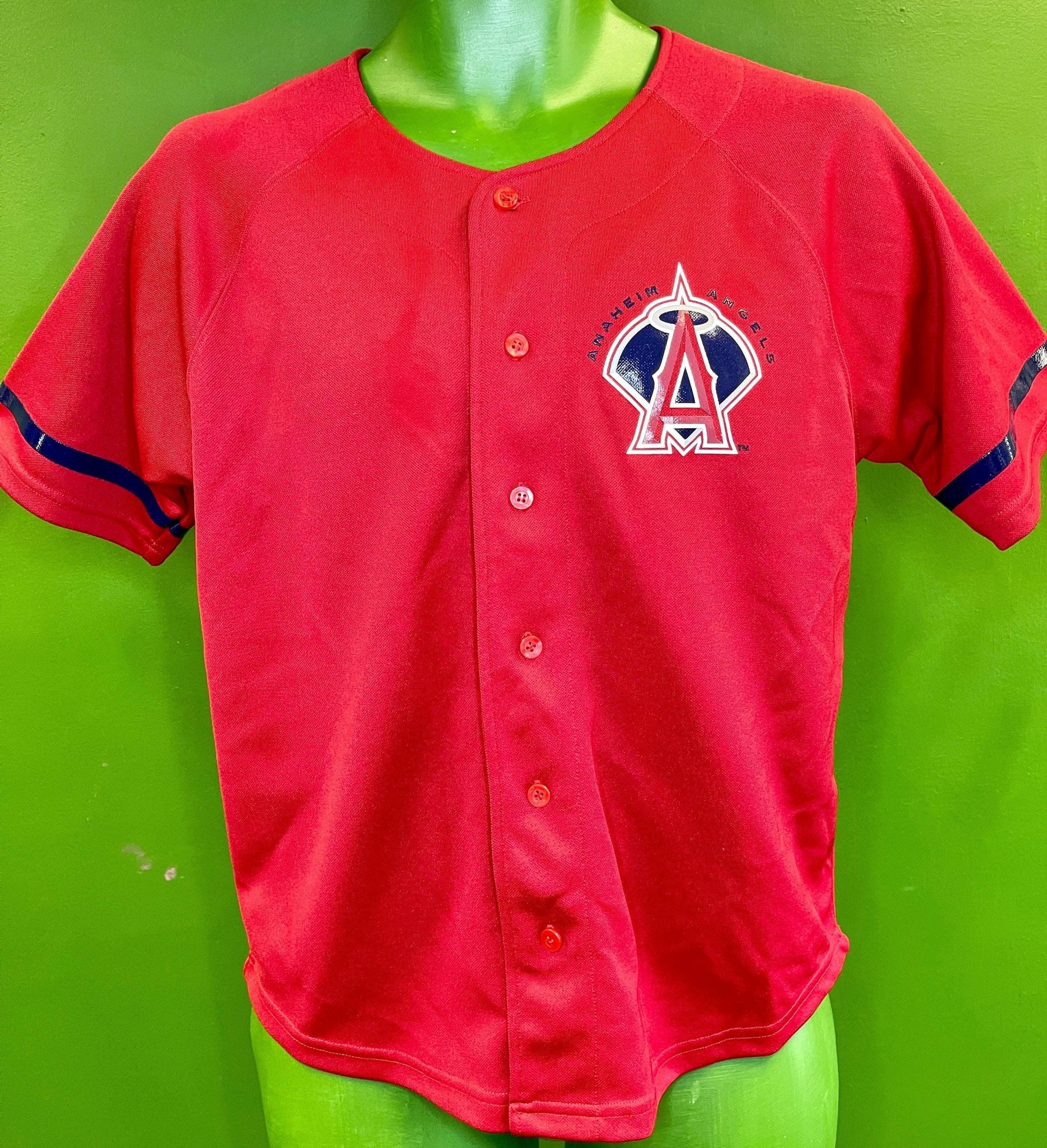 MLB Anaheim Los Angeles Angels Glaus #25 Vintage Baseball Jersey Youth M 10-12