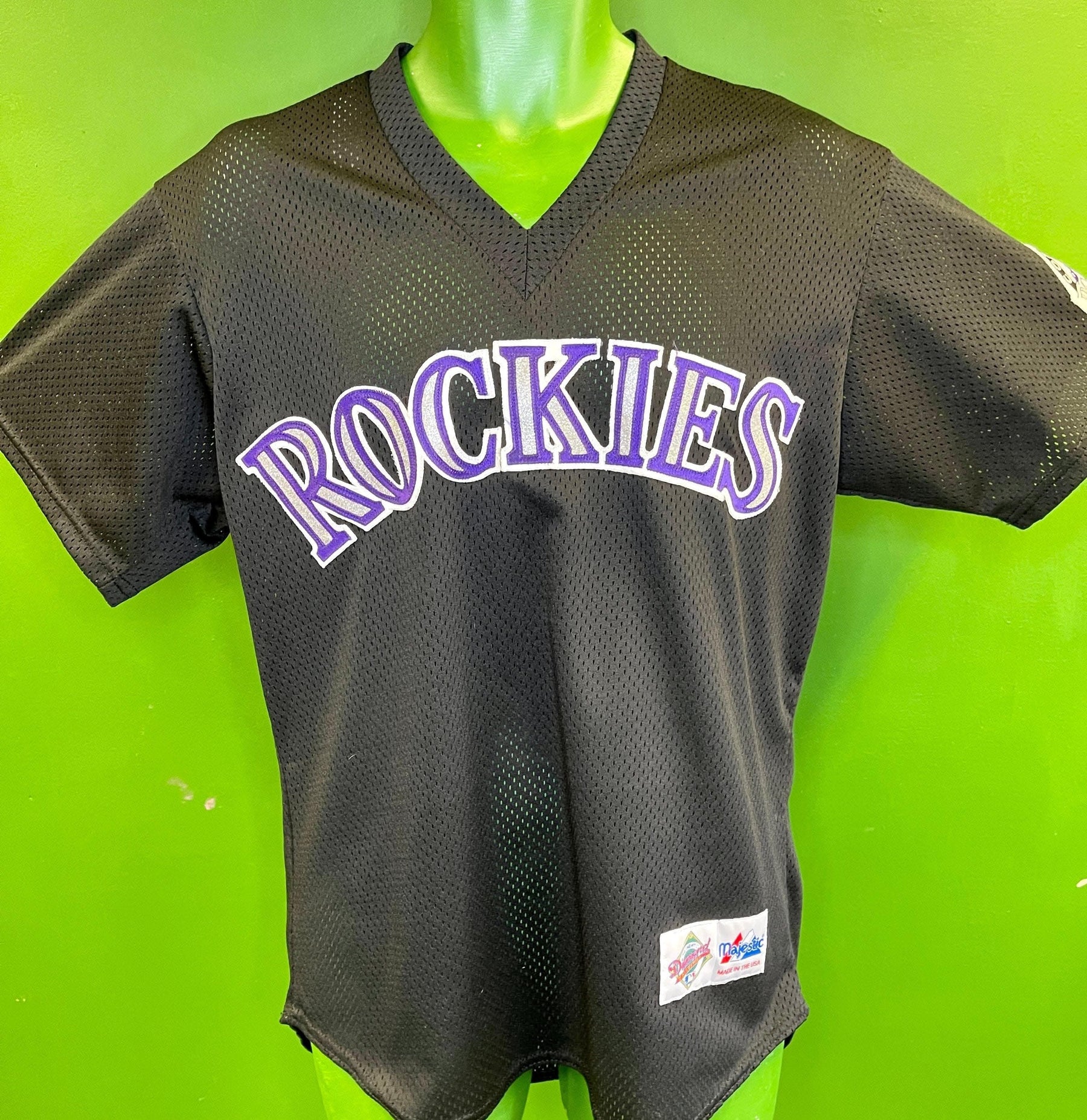 MLB Colorado Rockies Majestic Jersey-Style Mesh Top Men's Medium Nice!
