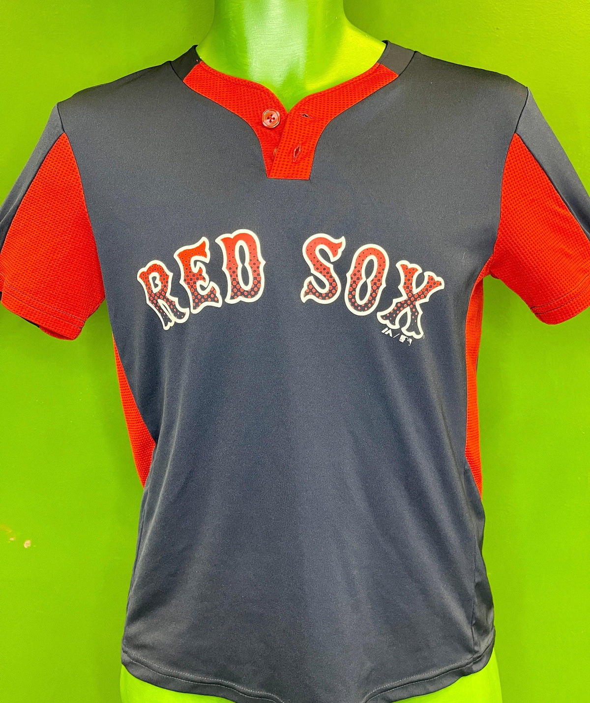 MLB Boston Red Sox Majestic Baseball Jersey Top Youth Medium 10-12