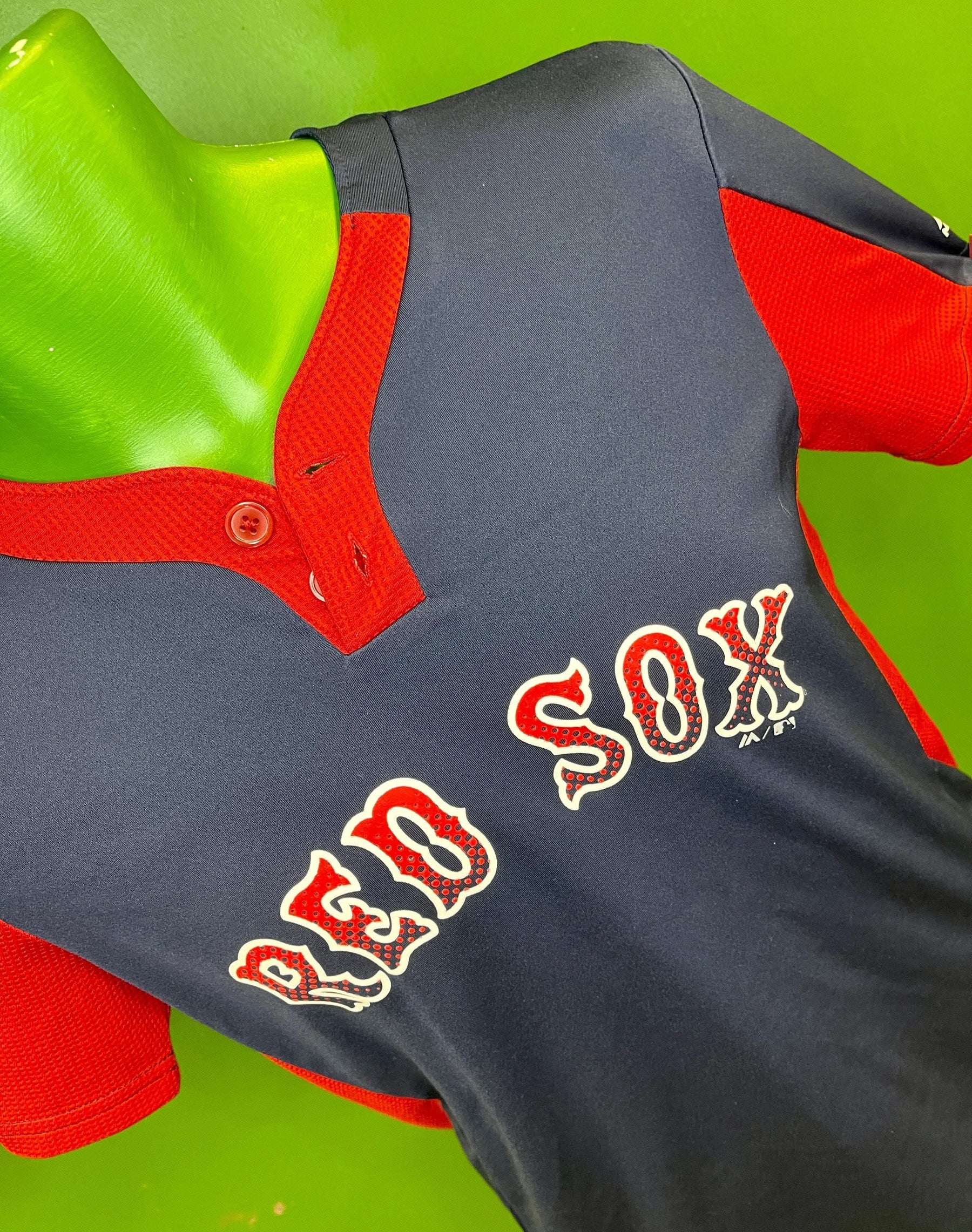 MLB Boston Red Sox Majestic Baseball Jersey Top Youth Medium 10-12