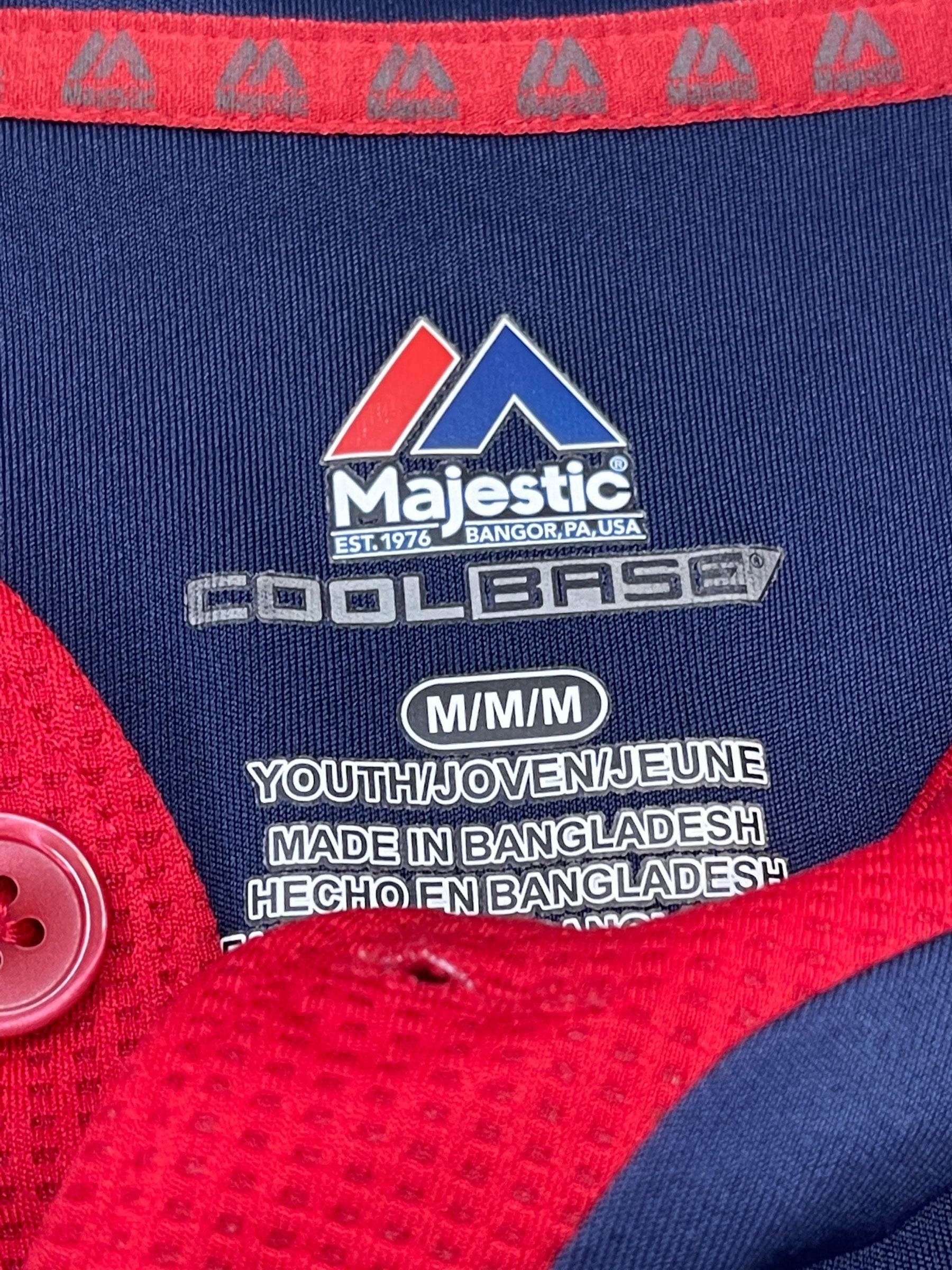 MLB Boston Red Sox Majestic Baseball Jersey Top Youth Medium 10-12