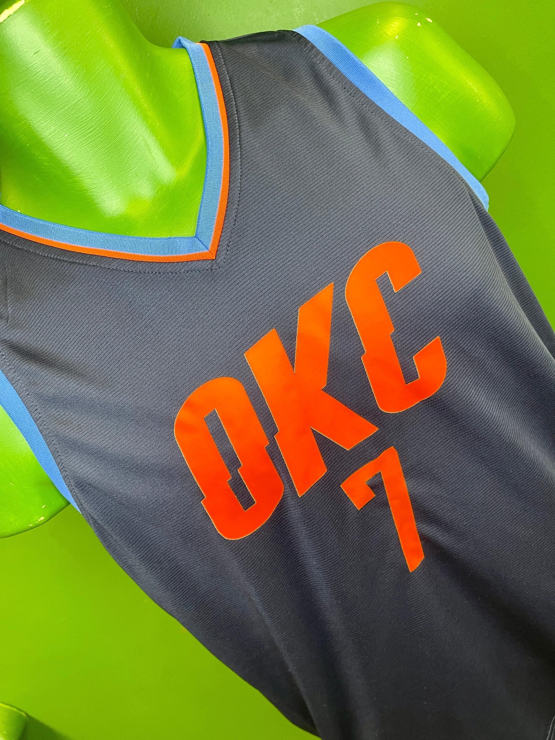 NBA Oklahoma City Thunder #7 Fanatics Basketball Jersey Youth Large 16
