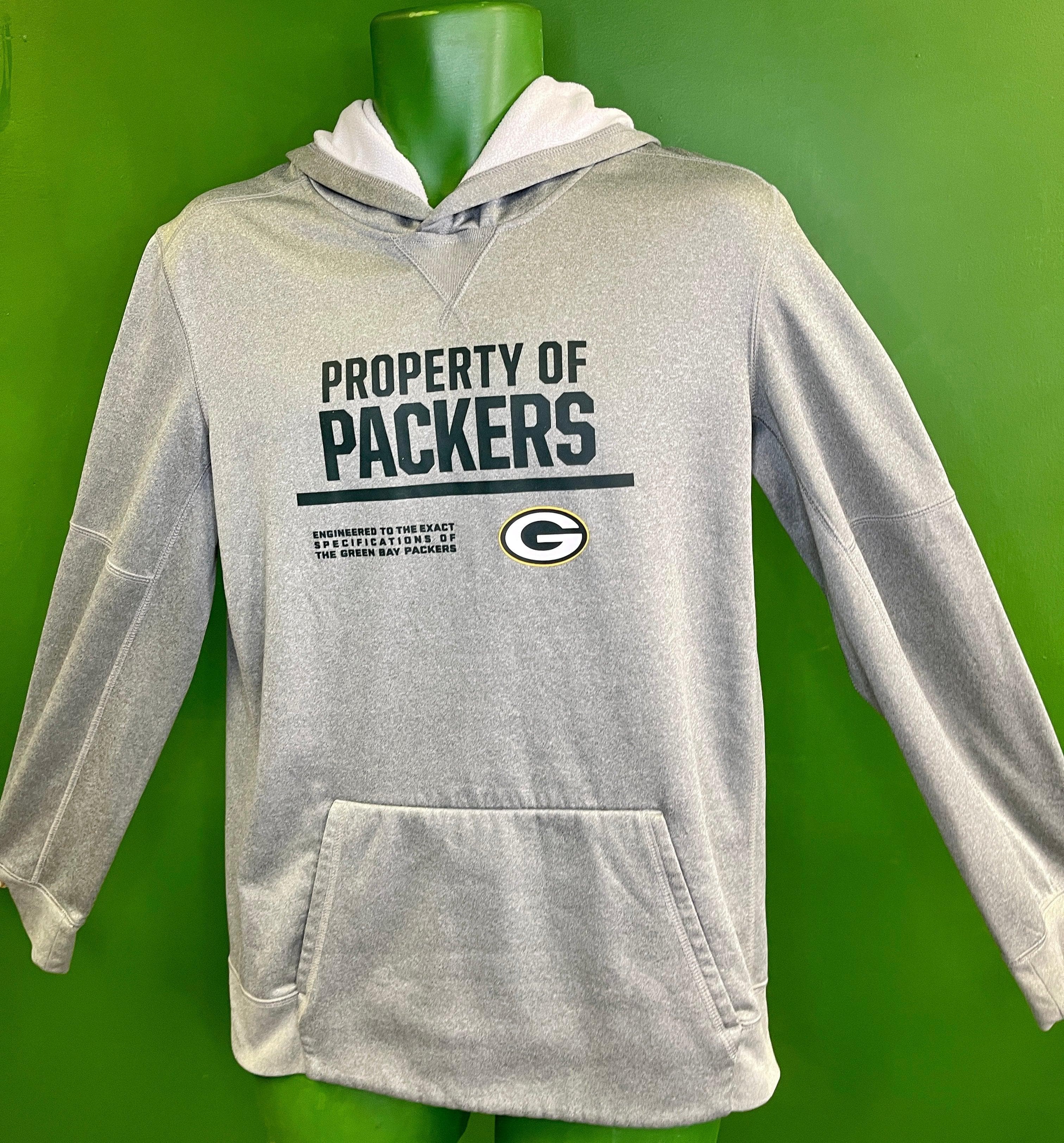 Green Bay Packers Youth Reebok Hoodie Sweatshirt Size Medium 10/12