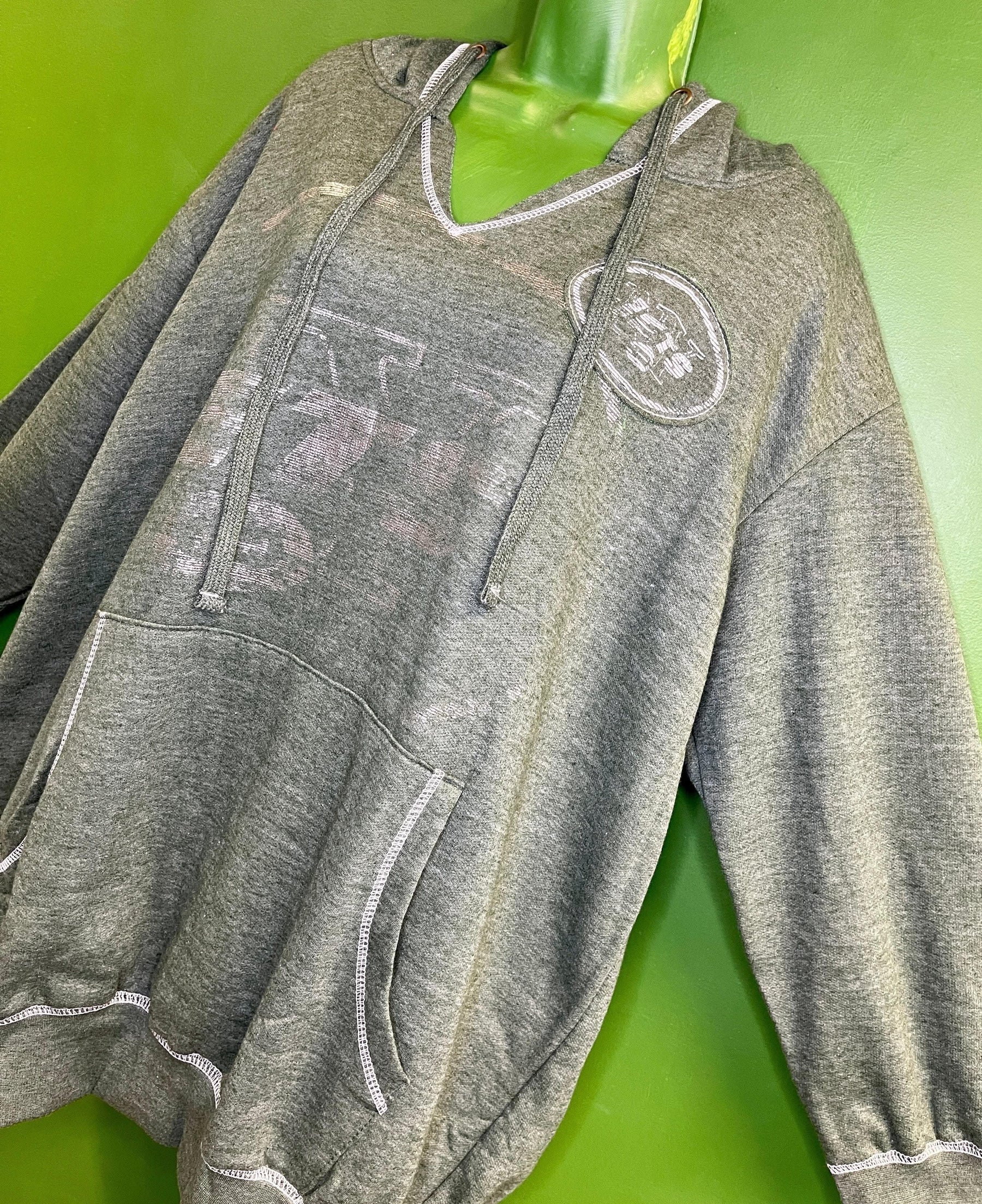 NFL New York Jets Majestic Notch Neck Hoodie Women's Plus Size 2X NWT