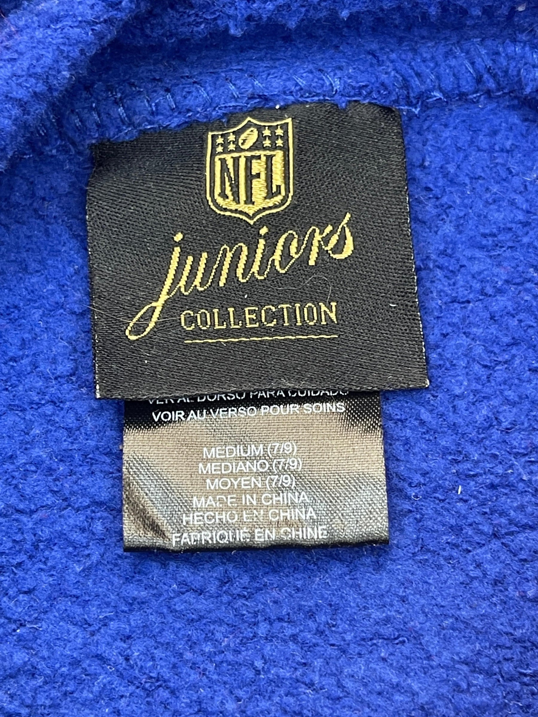 NFL New York Giants Color Blocked Girls' Hoodie Youth Large 14-16