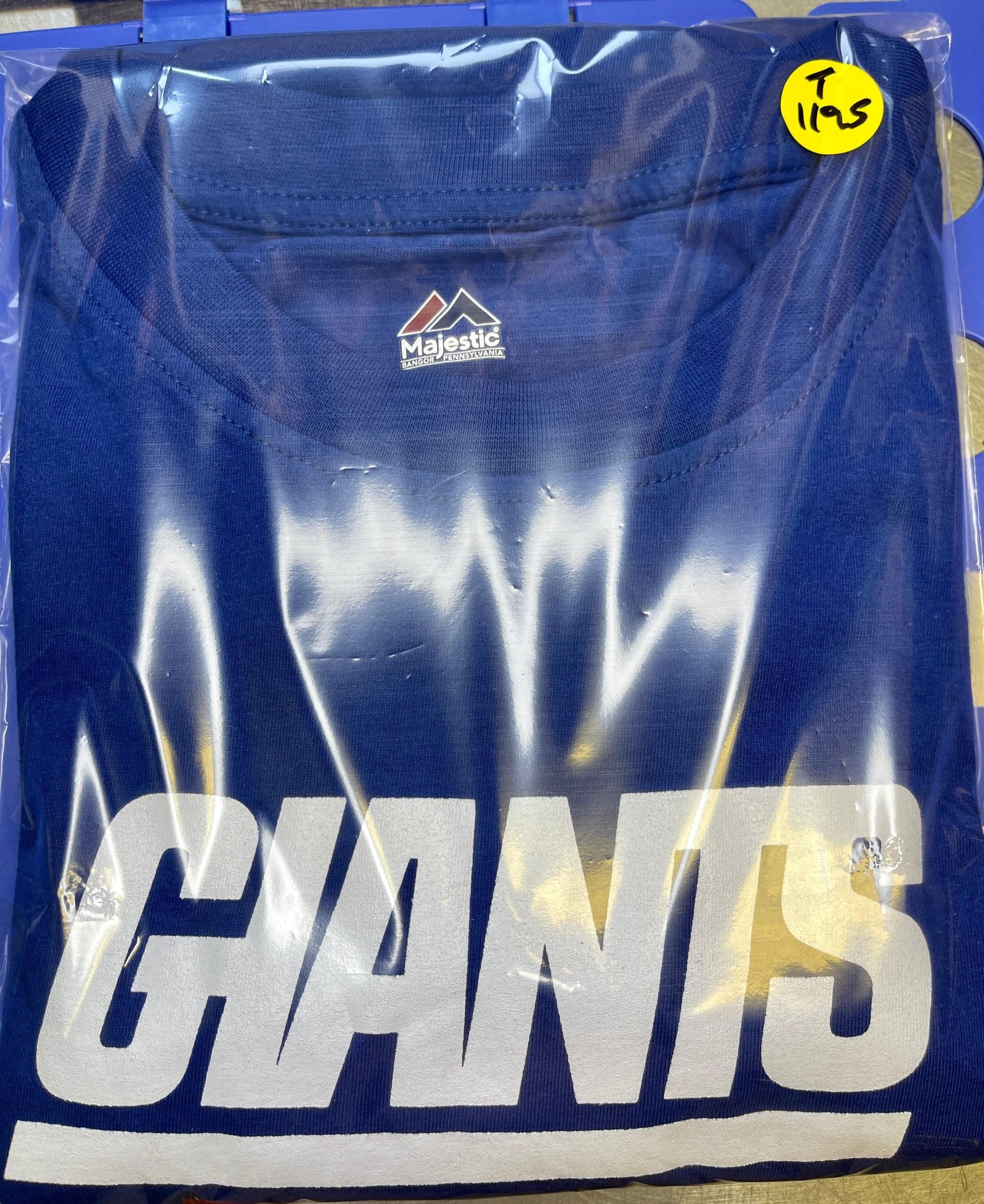 NFL New York Giants Majestic Blue Cotton T-Shirt Men's 2X-Large NWT