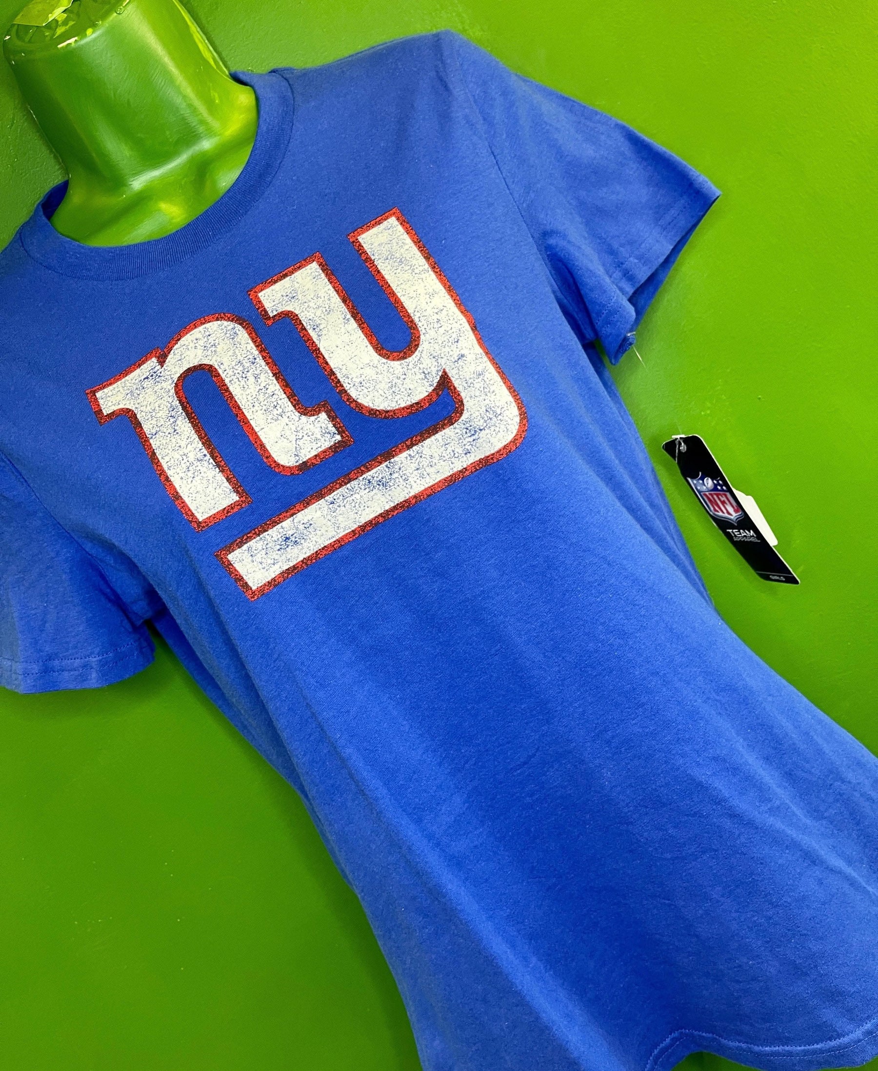 NFL New York Giants Distressed Graphic T-Shirt Girls' Youth X-Large 16 NWT