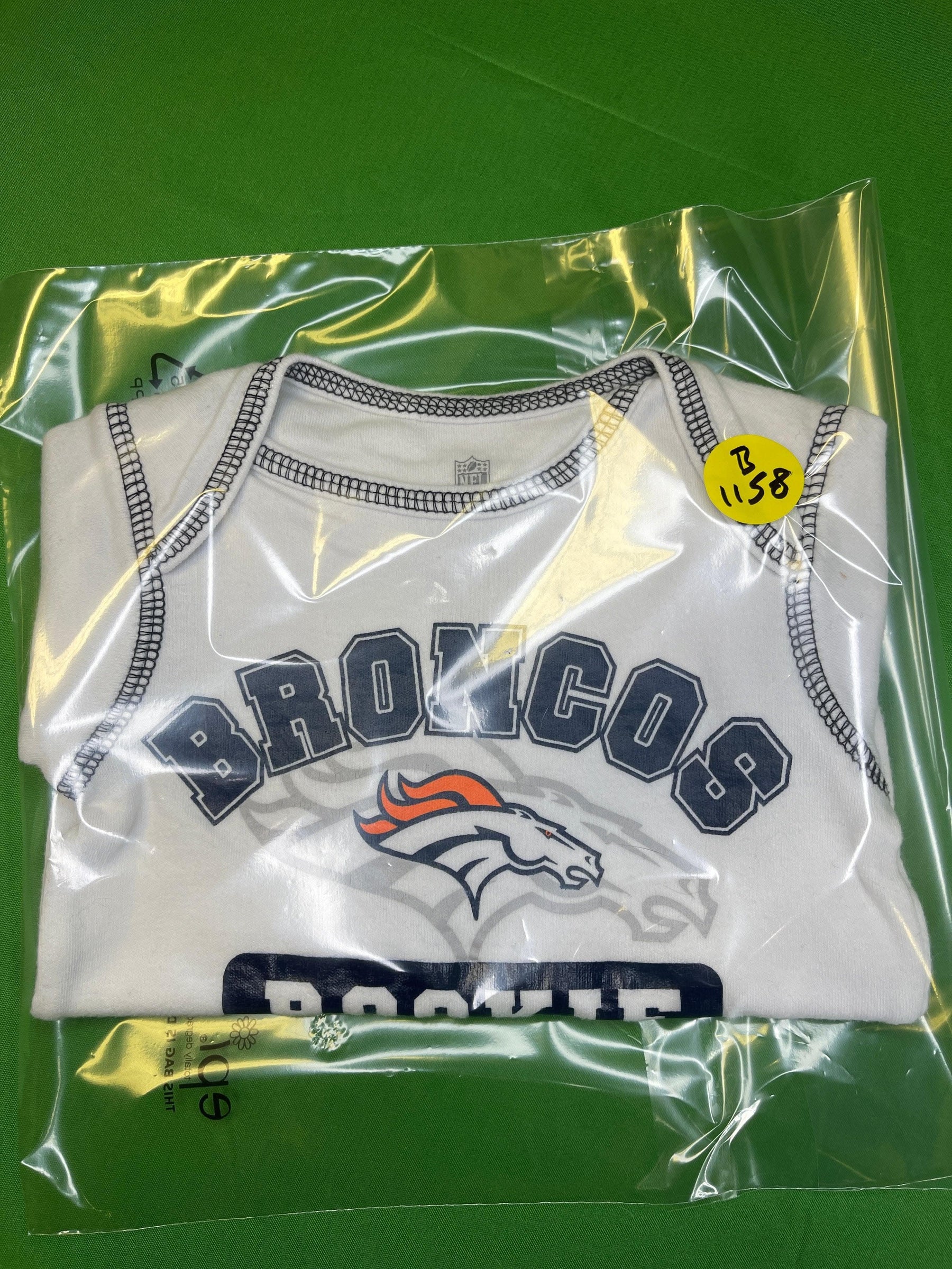 NFL Denver Broncos White Bodysuit 0-3 months