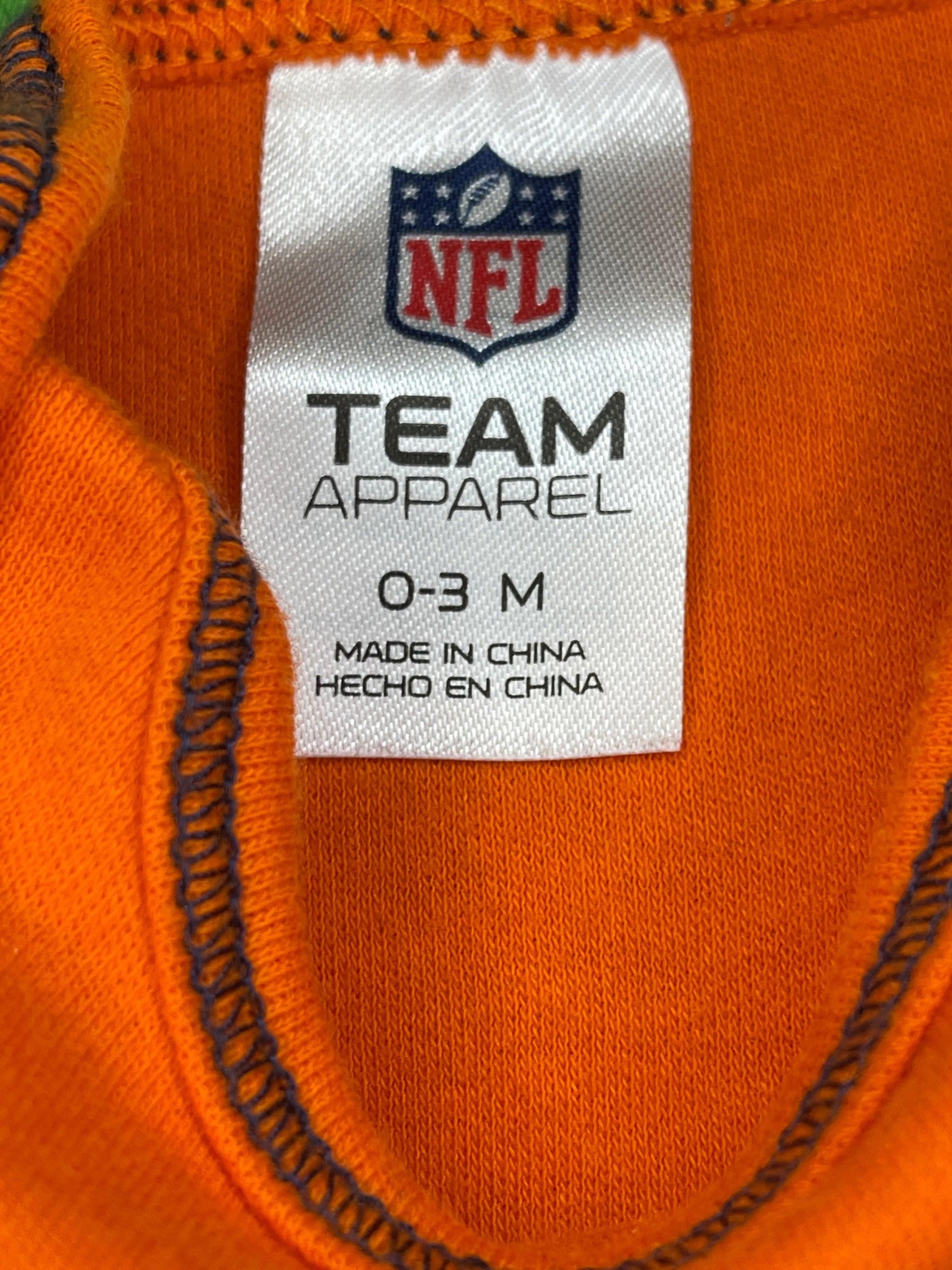 NFL Denver Broncos Orange Bodysuit 0-3 months