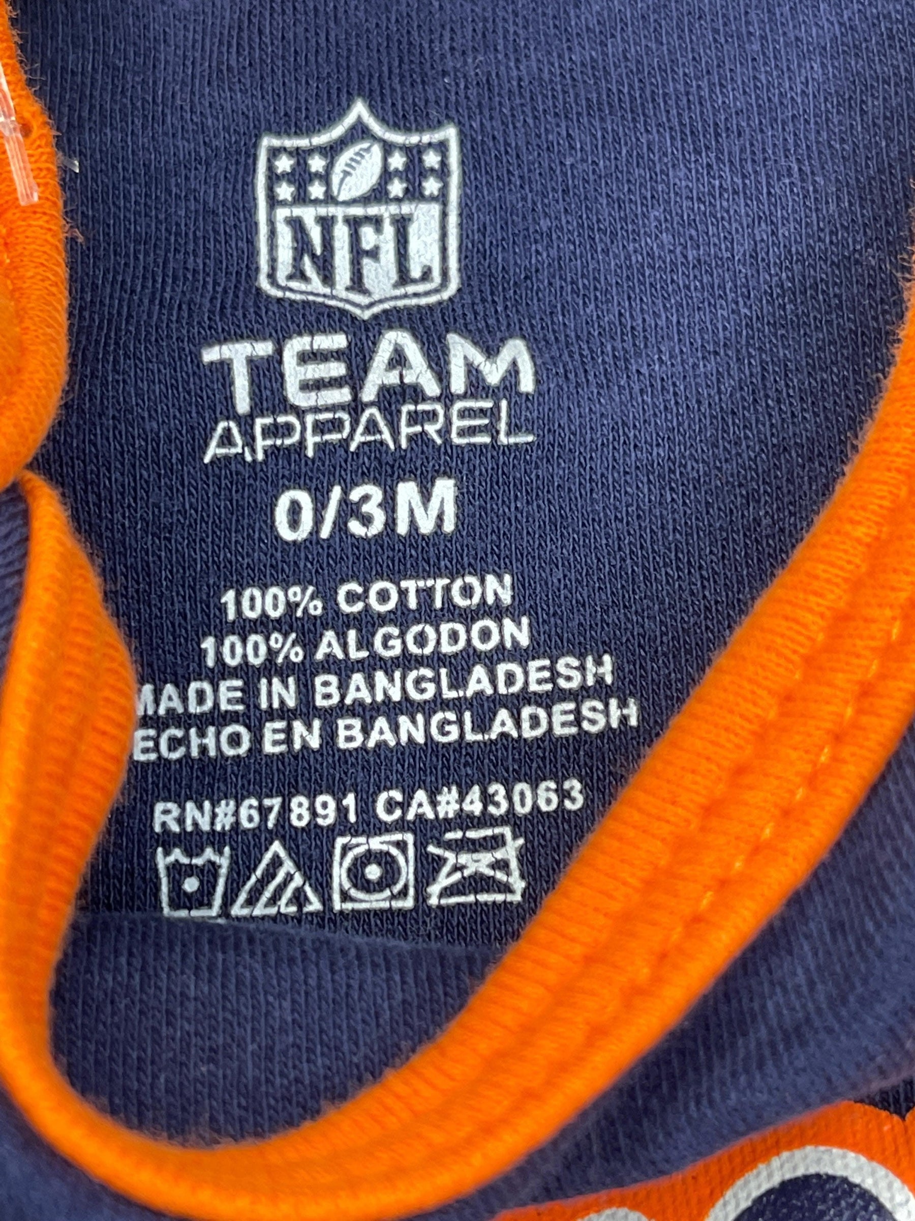 NFL Denver Broncos Dark Blue Bodysuit 0-3 months