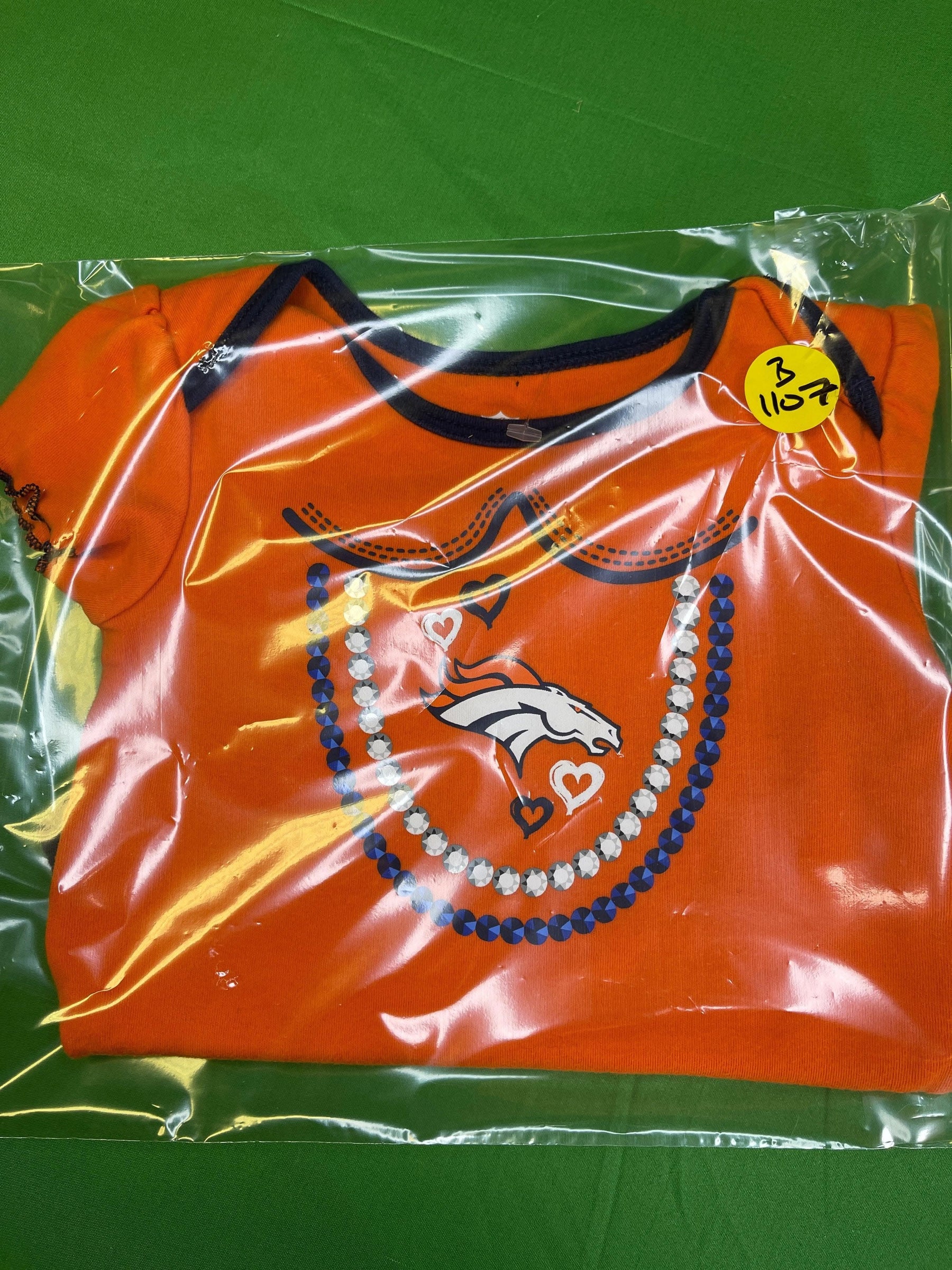 NFL Denver Broncos Orange Bodysuit 6-9 months