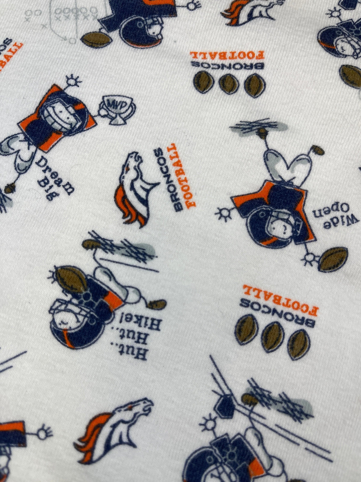 NFL Denver Broncos White Long Sleeve Bodysuit 0-3 months
