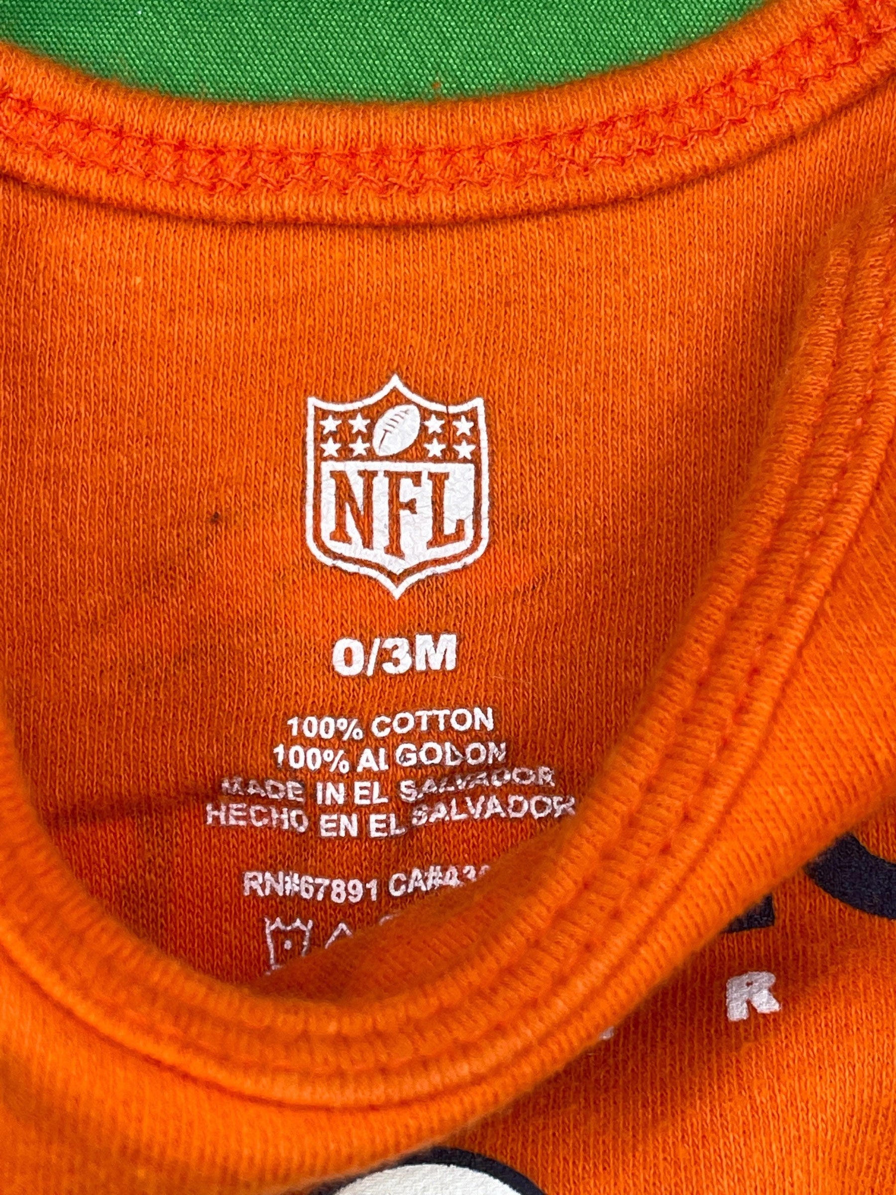 NFL Denver Broncos 'Manning 18' Orange Long Sleeve Bodysuit 0-3 months